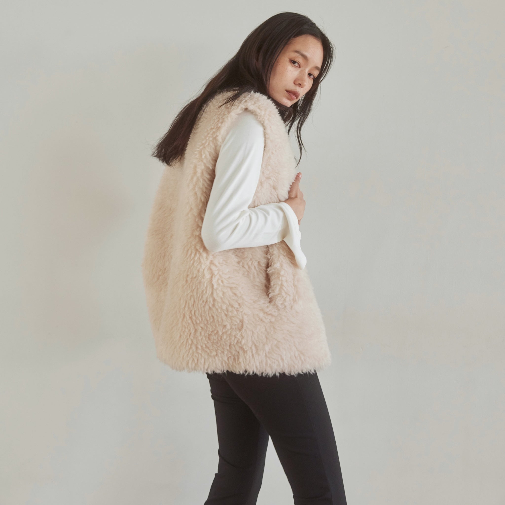 Wool mix BOAオーバーベスト