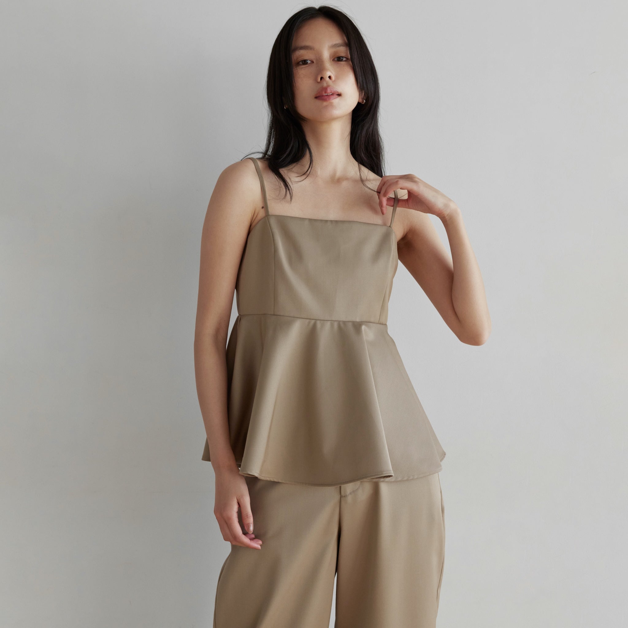 Peplum Flare Bustier Top