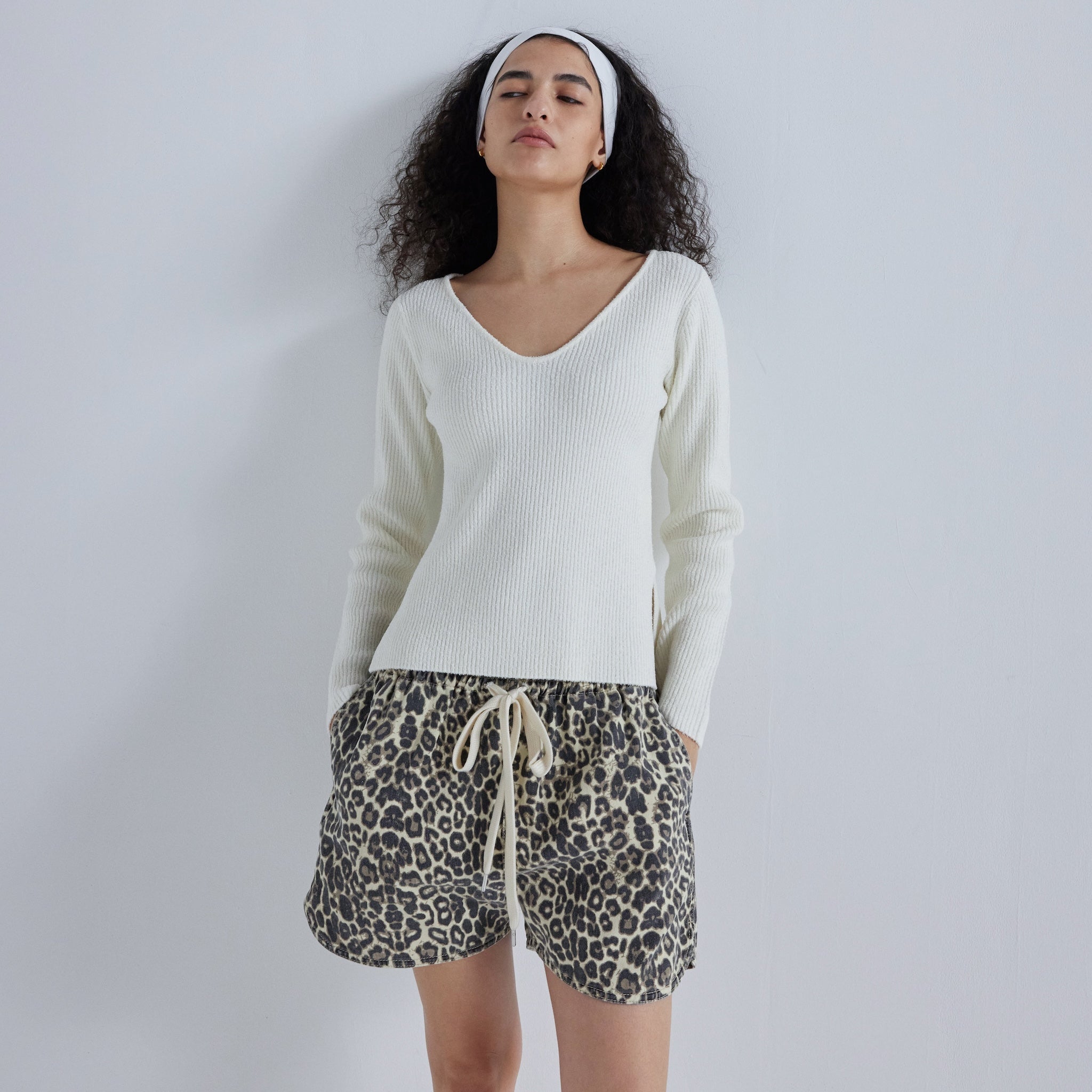 2way boucle slit knit