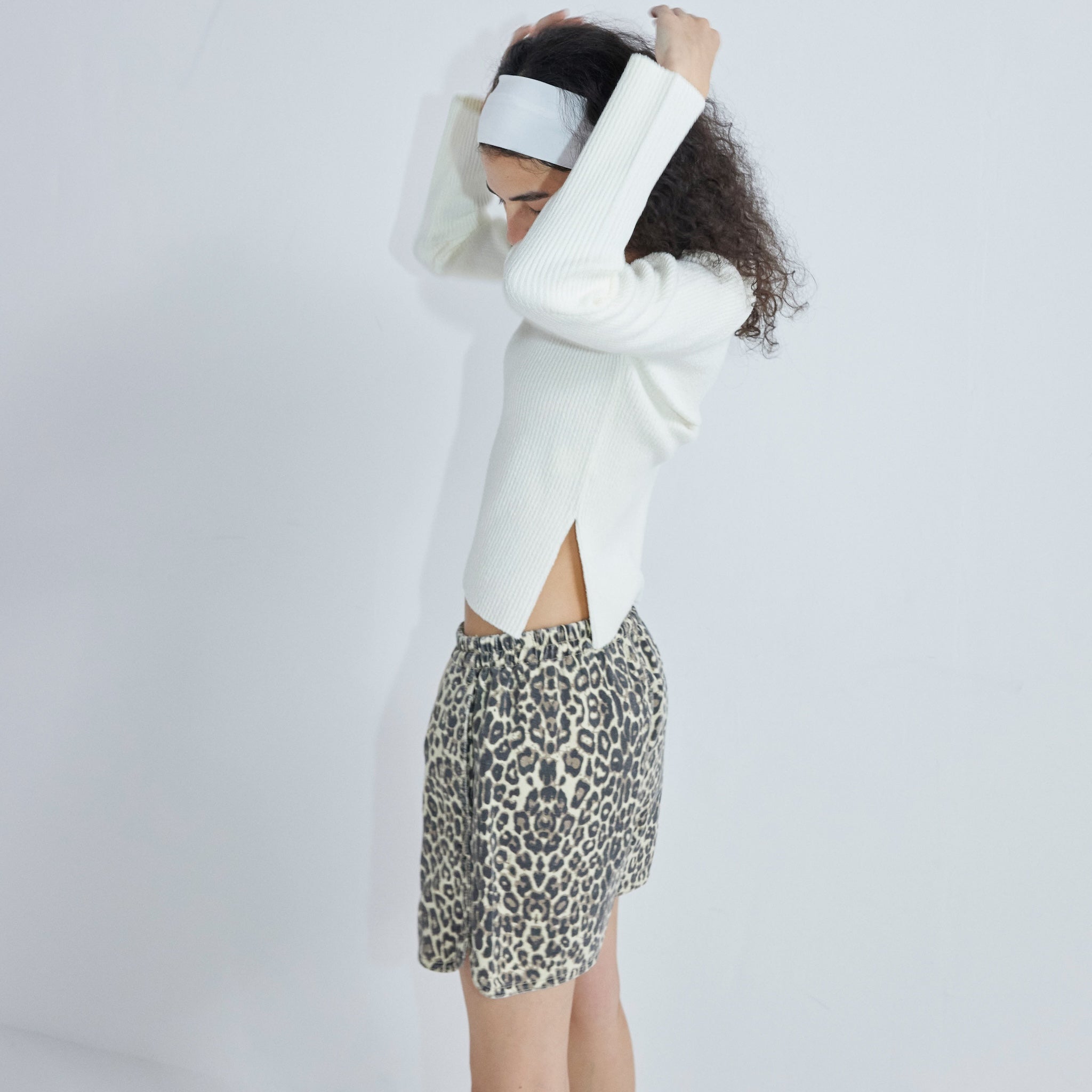 2way boucle slit knit