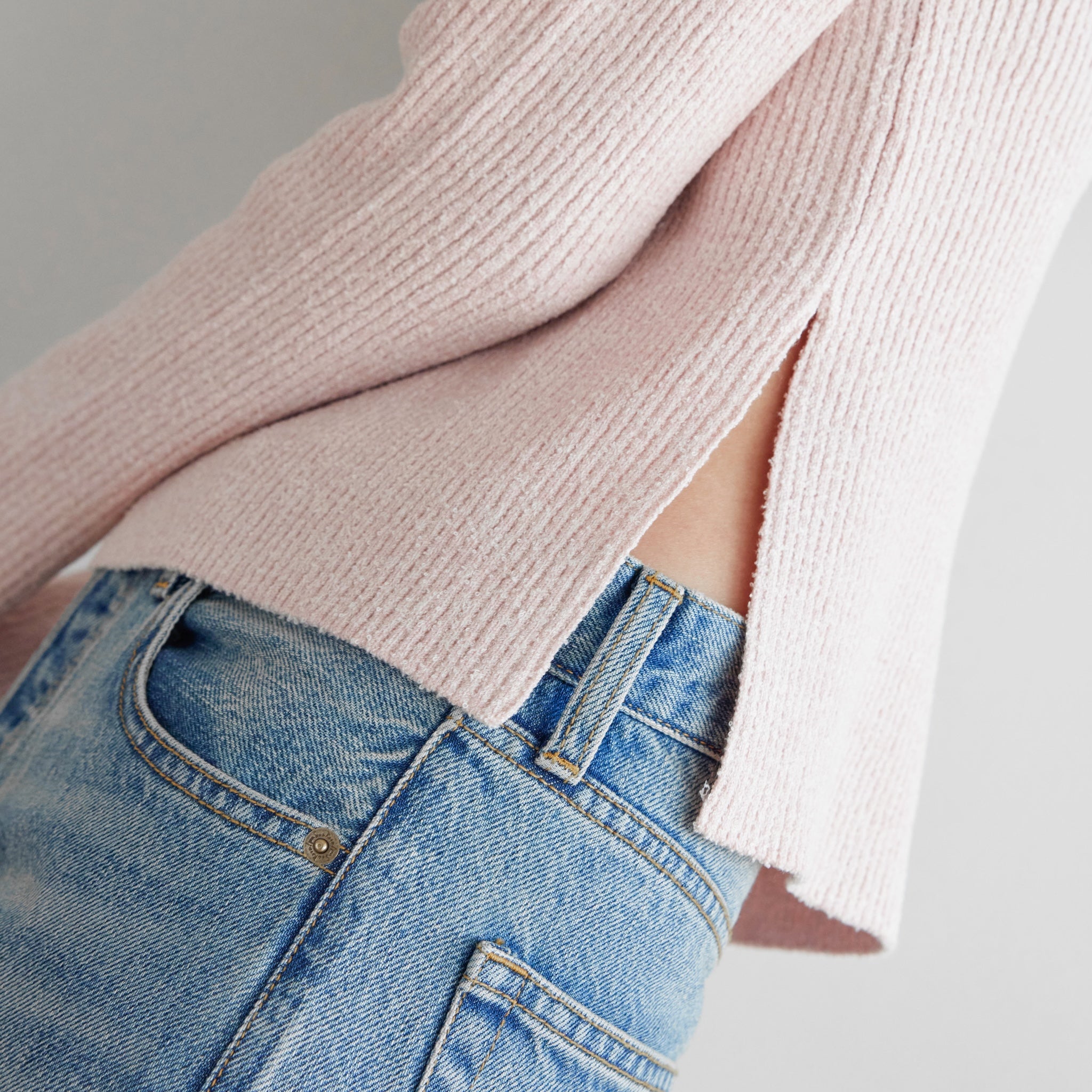 2way boucle slit knit
