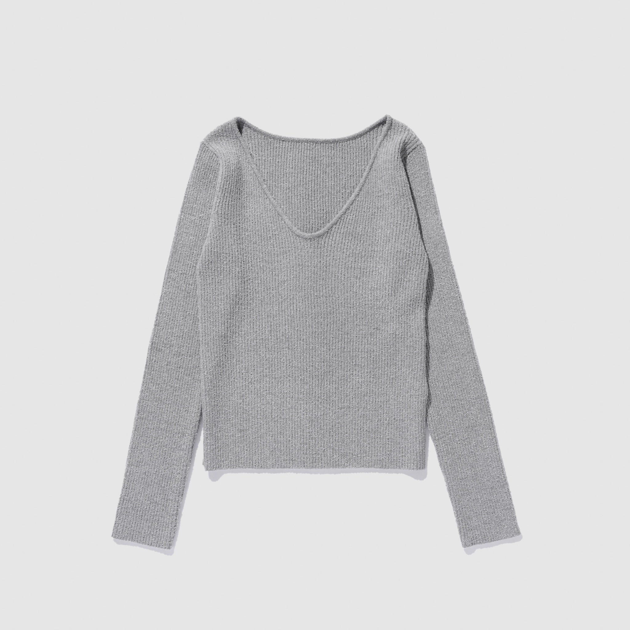 2way boucle slit knit