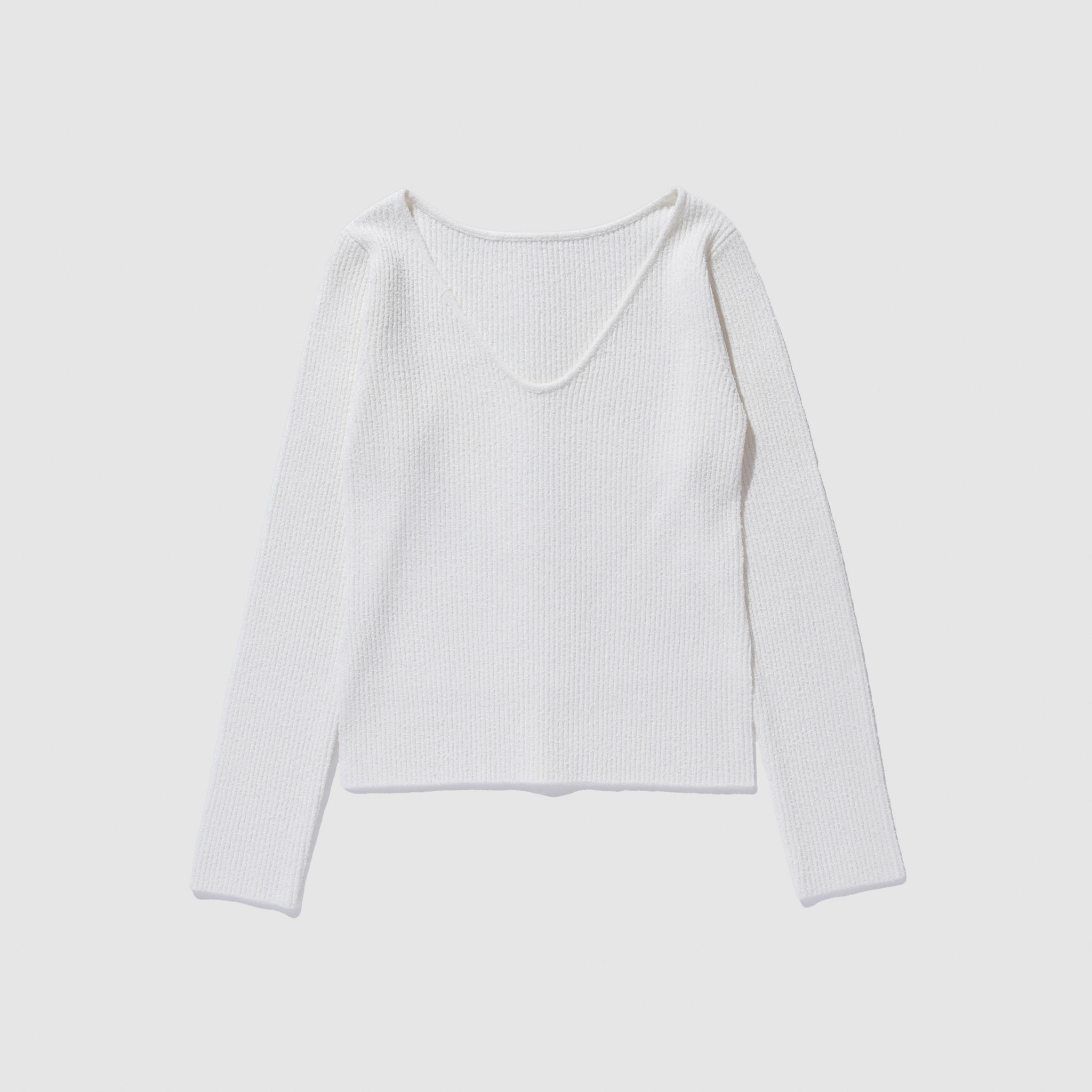 2way boucle slit knit
