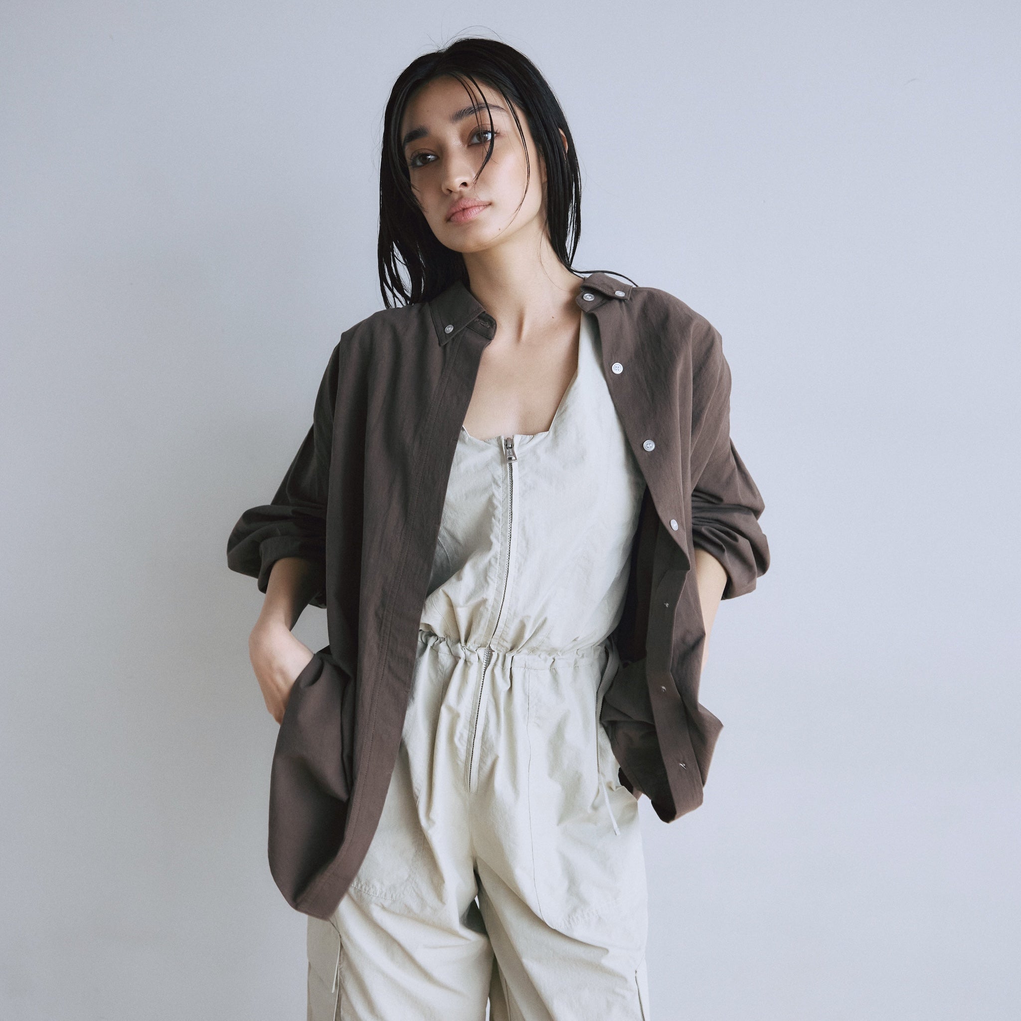 Cotton Washボタンダウンタックシャツ