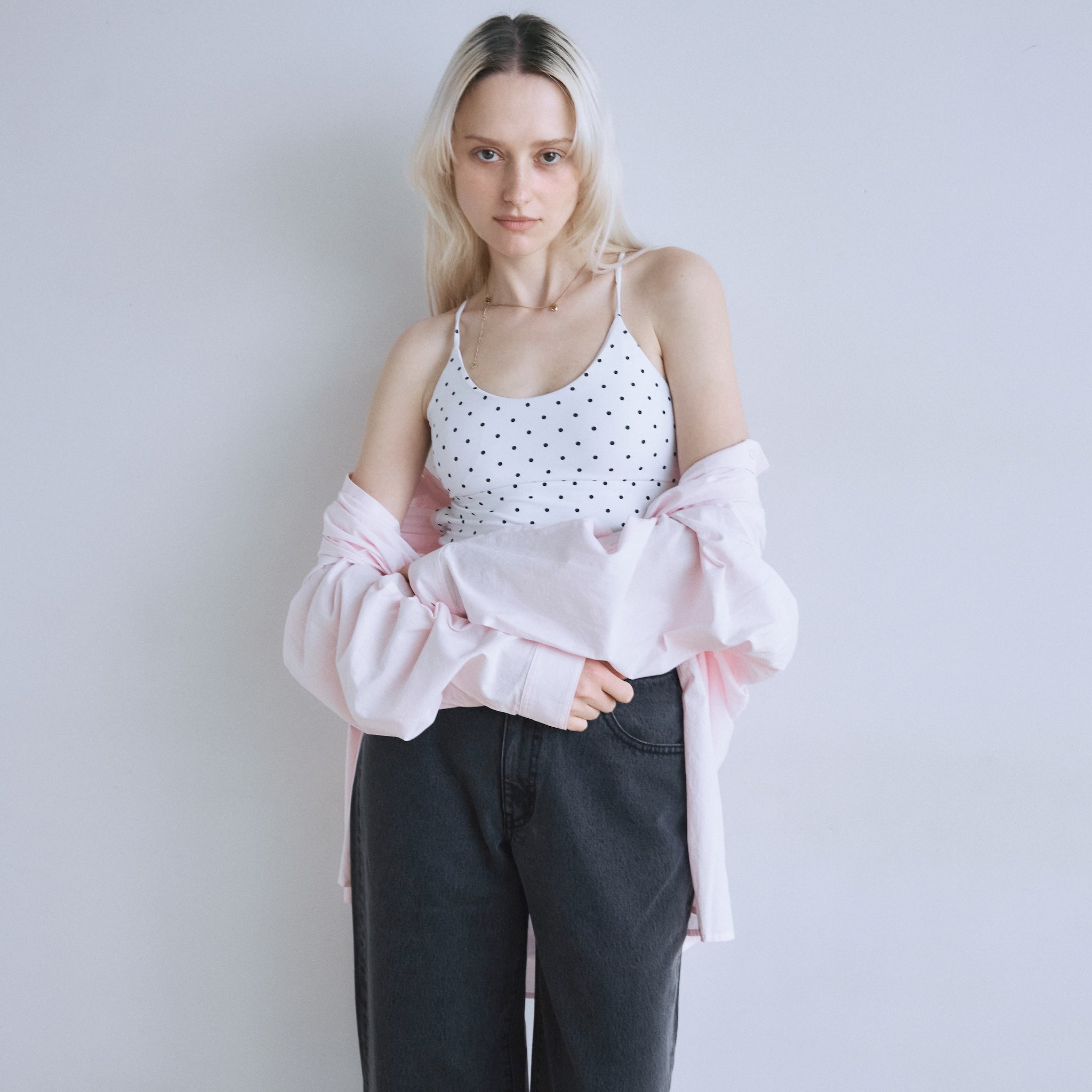Cotton Washボタンダウンタックシャツ