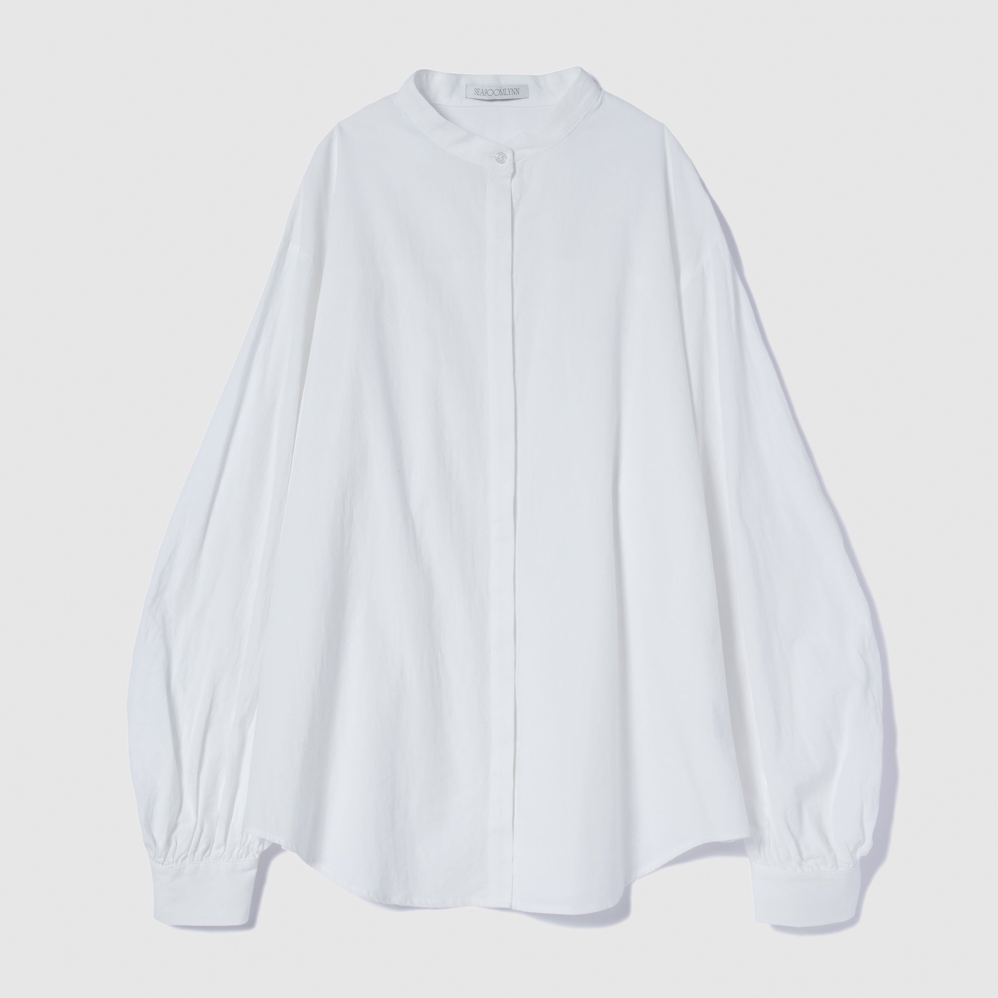 Cotton Washスリーブギャザーシャツ