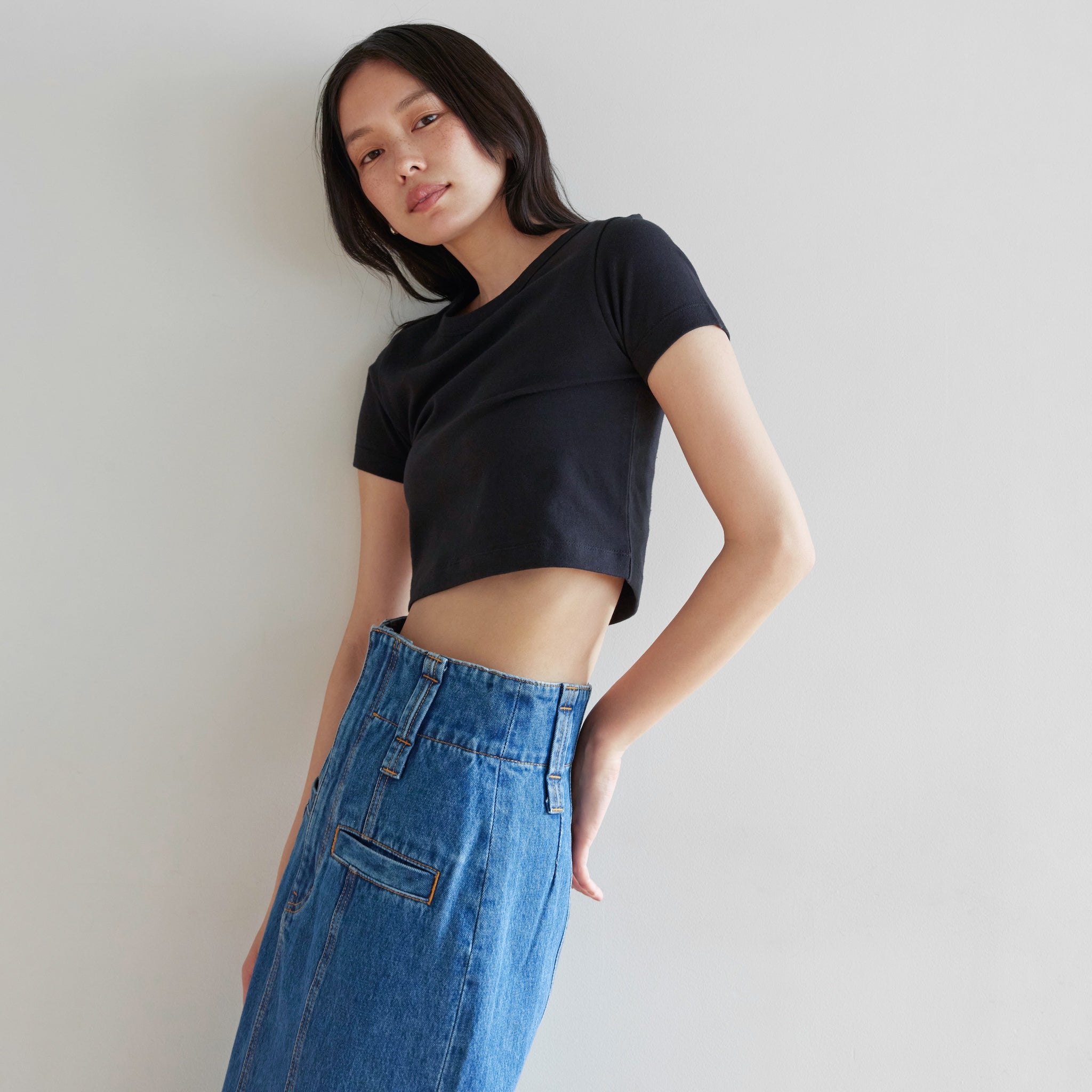 リサイクルコットンcomfy クロップド Tee