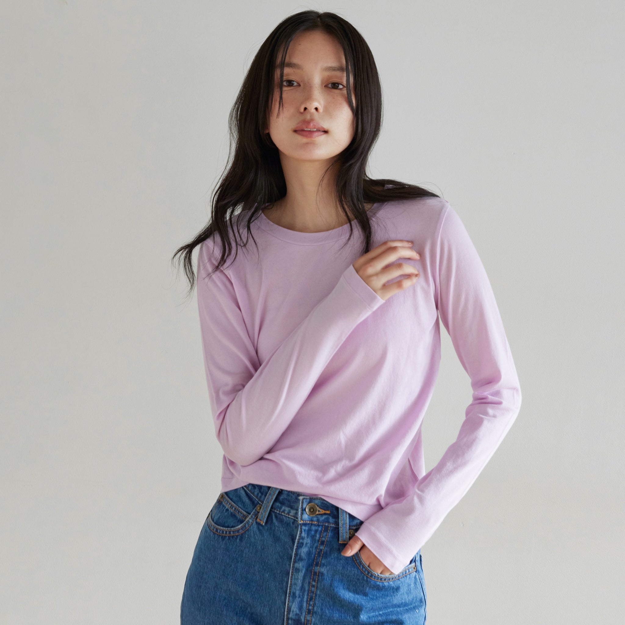 Stretch Light Cotton Long Sleeve