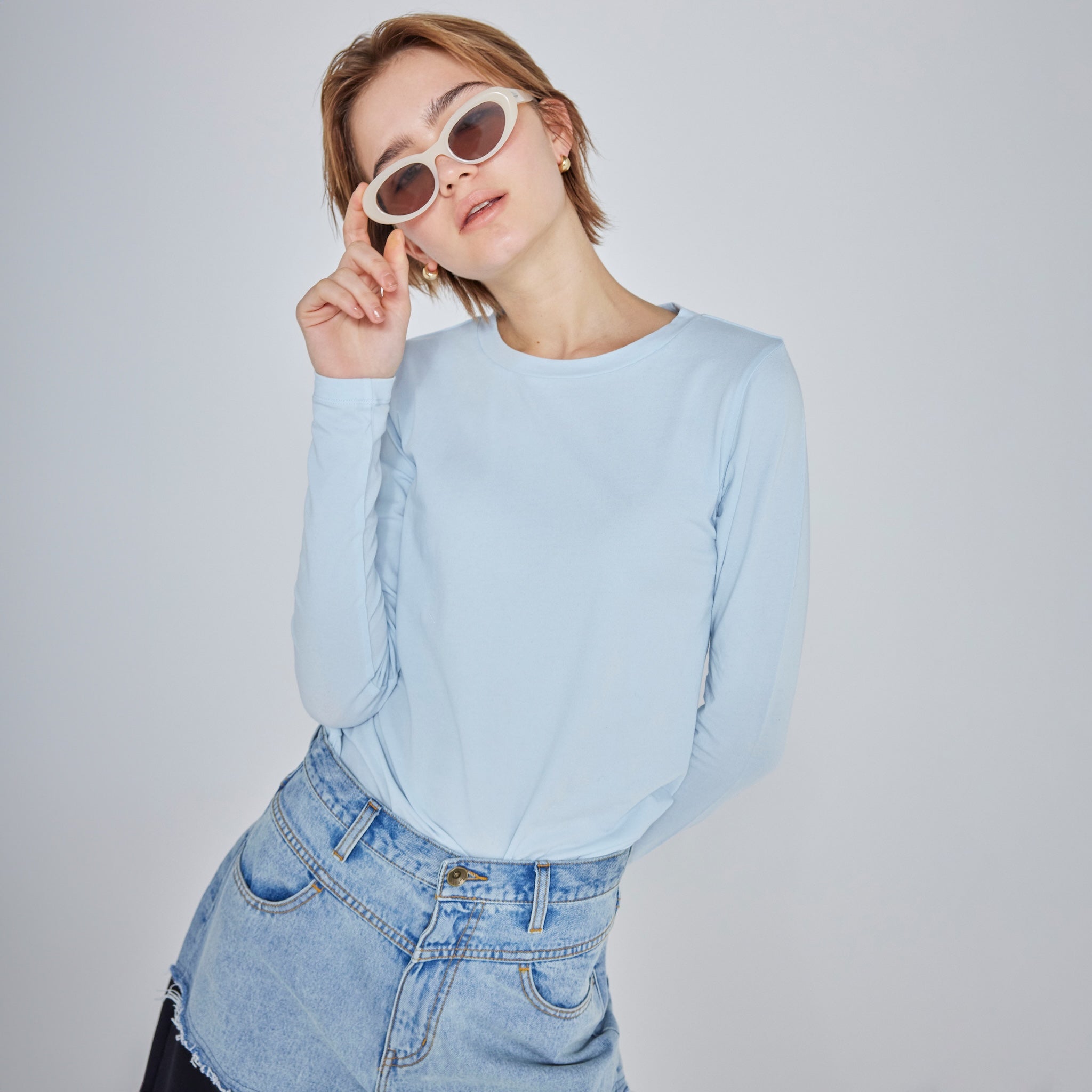 Stretch Light Cotton Long Sleeve