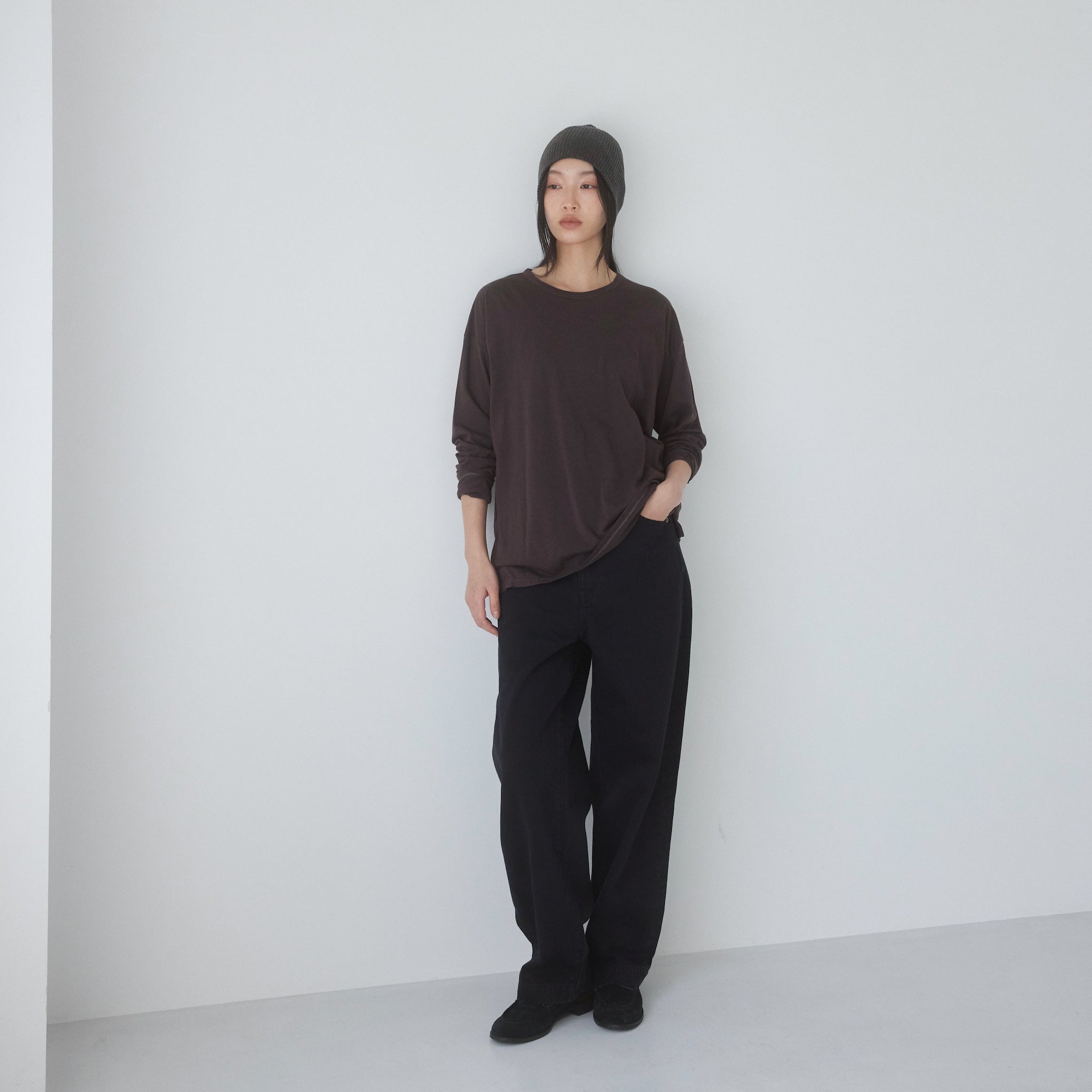 Cotton/silkモイストタッチロンT