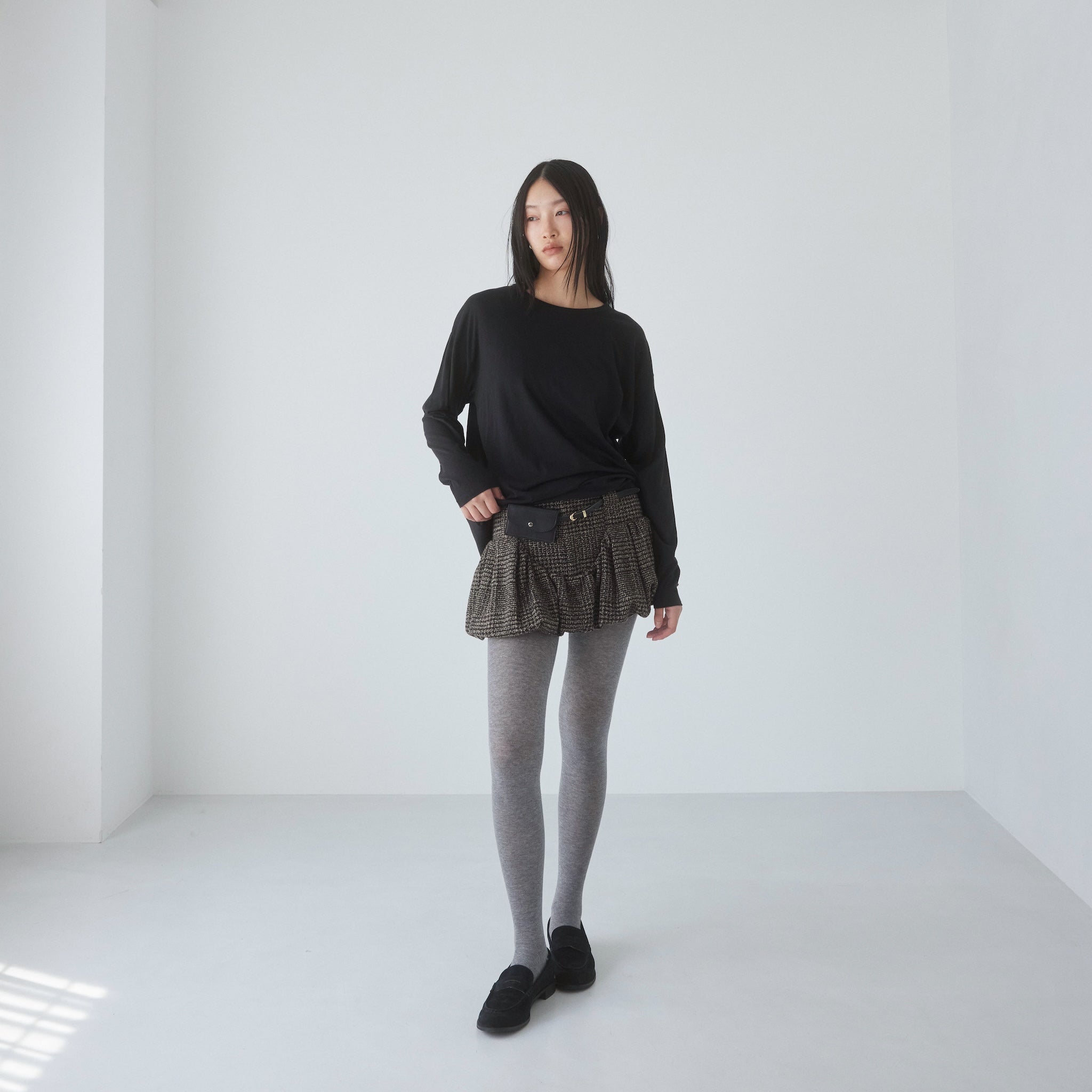 Cotton/silkモイストタッチロンT