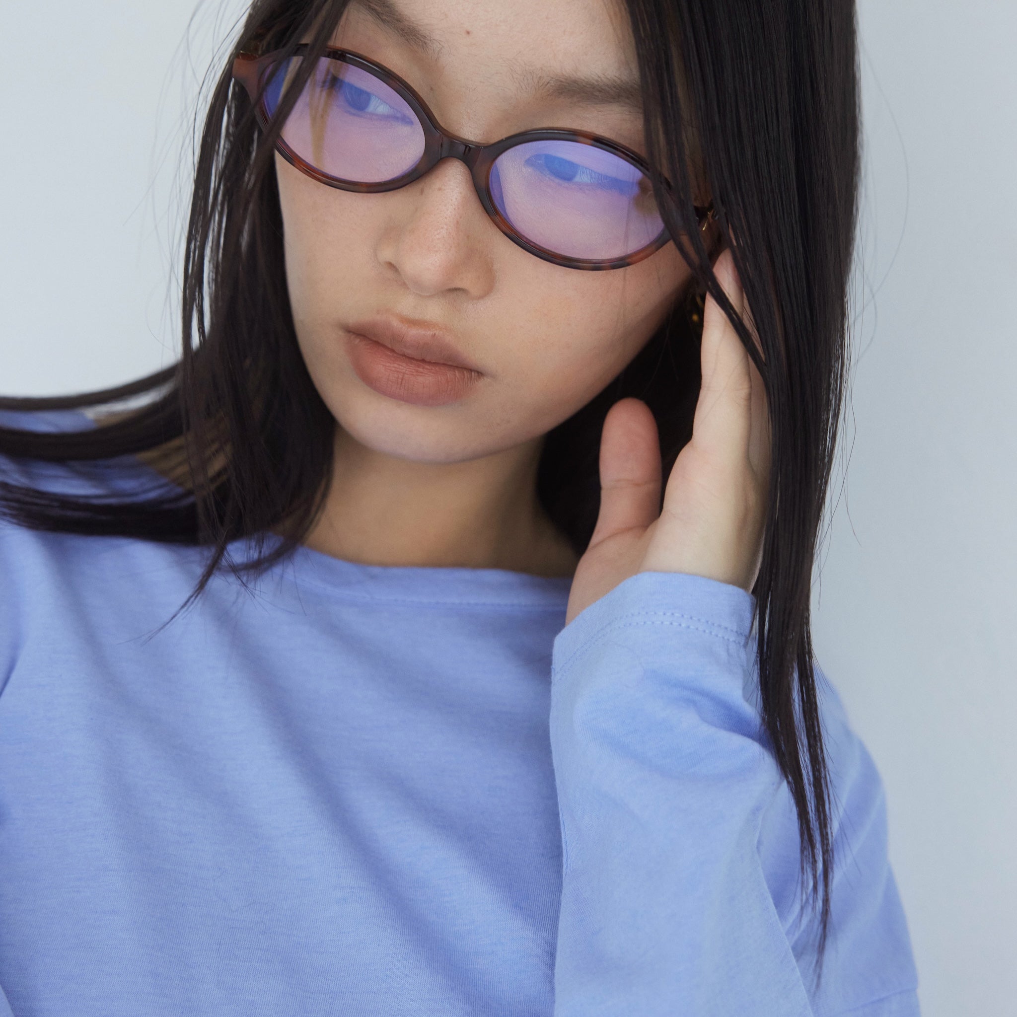 Cotton/silkモイストタッチロンT