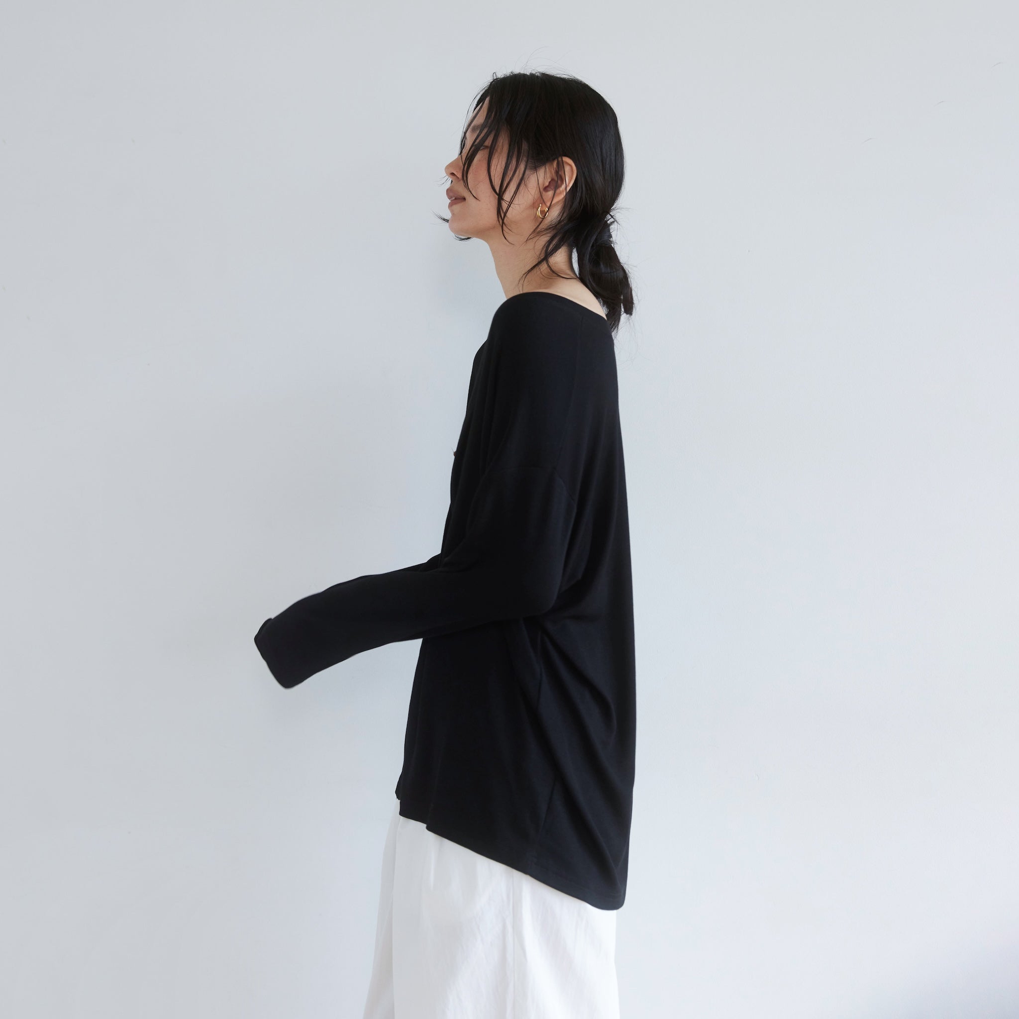 RIB over V-neck cardigan