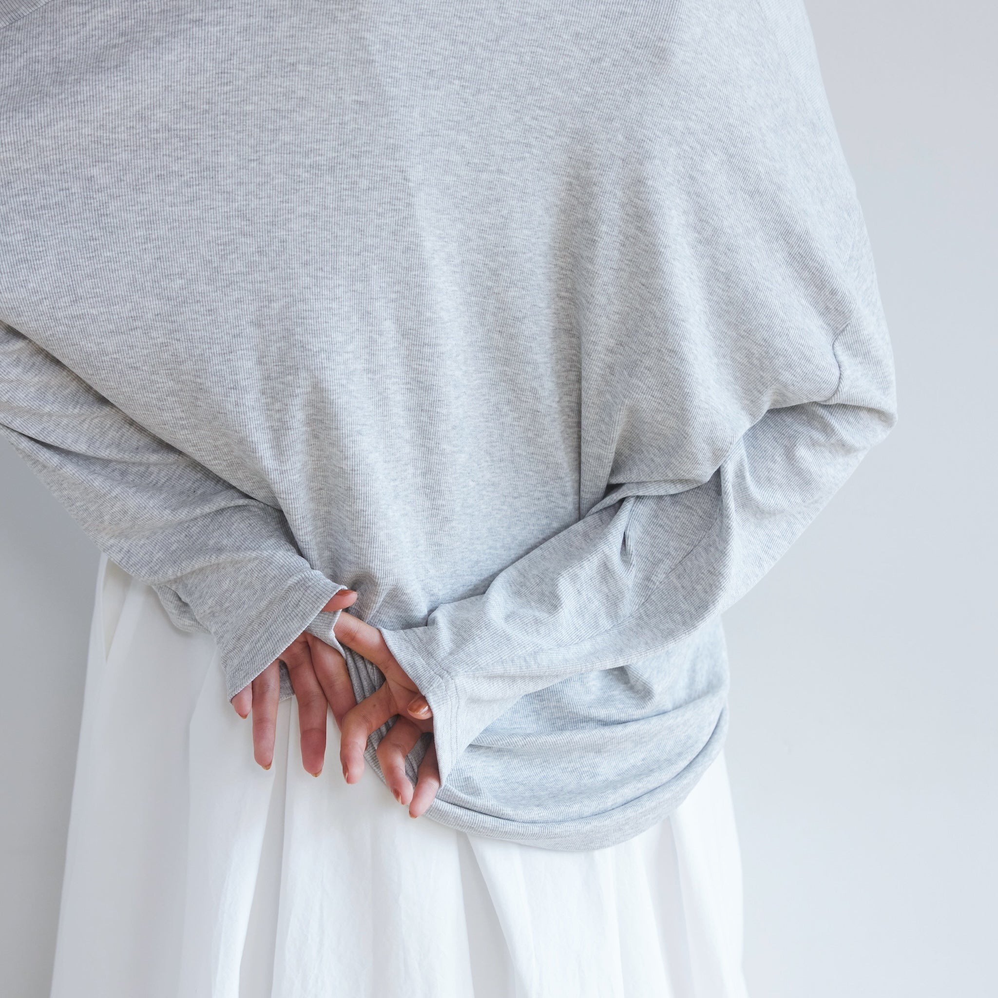 RIB over V-neck cardigan