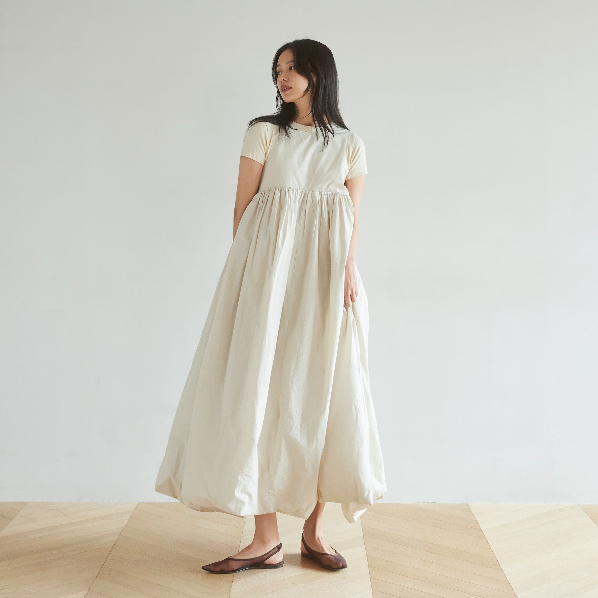 Heavyキャンブリック2wayバルーンドレス