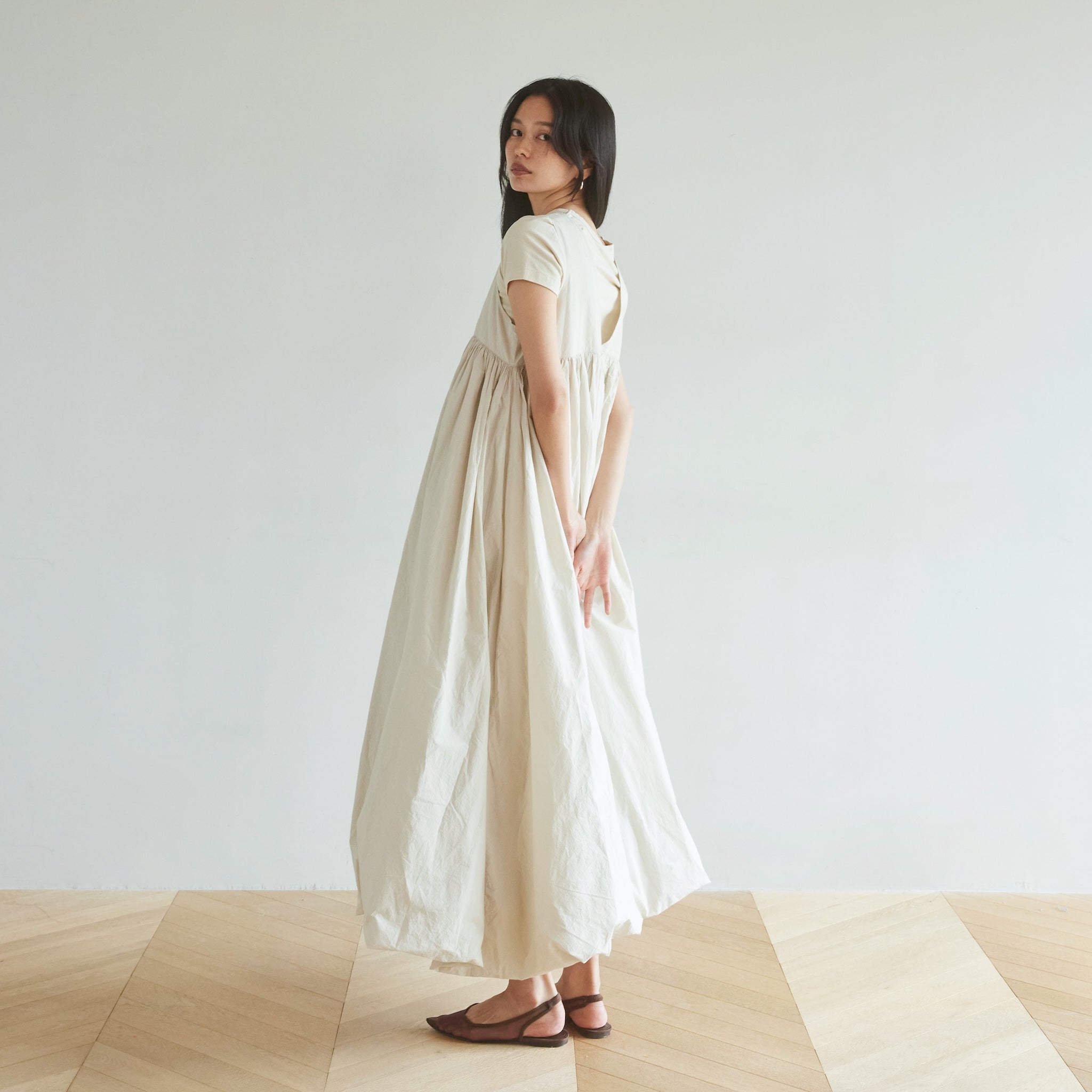 Heavyキャンブリック2wayバルーンドレス