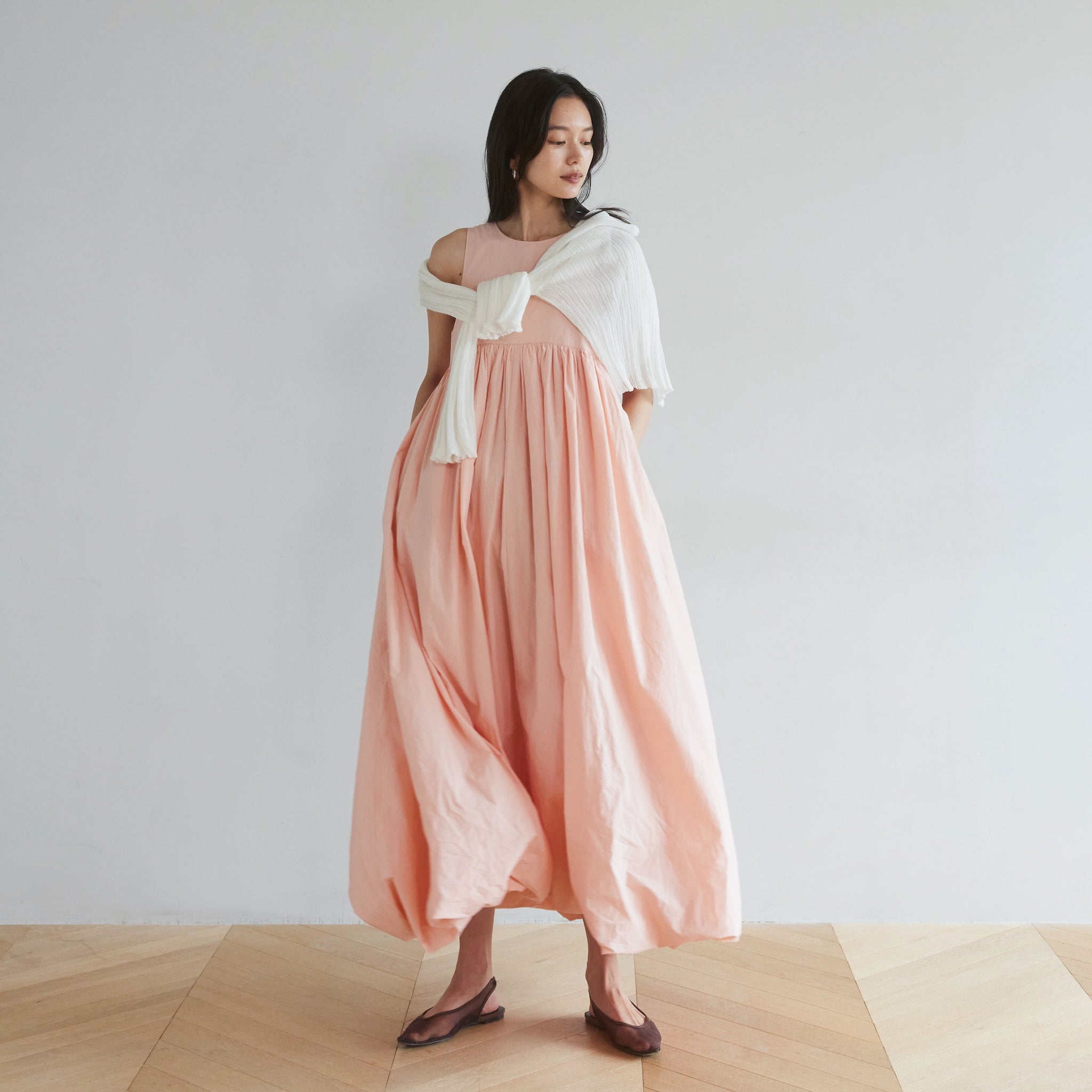 Heavyキャンブリック2wayバルーンドレス