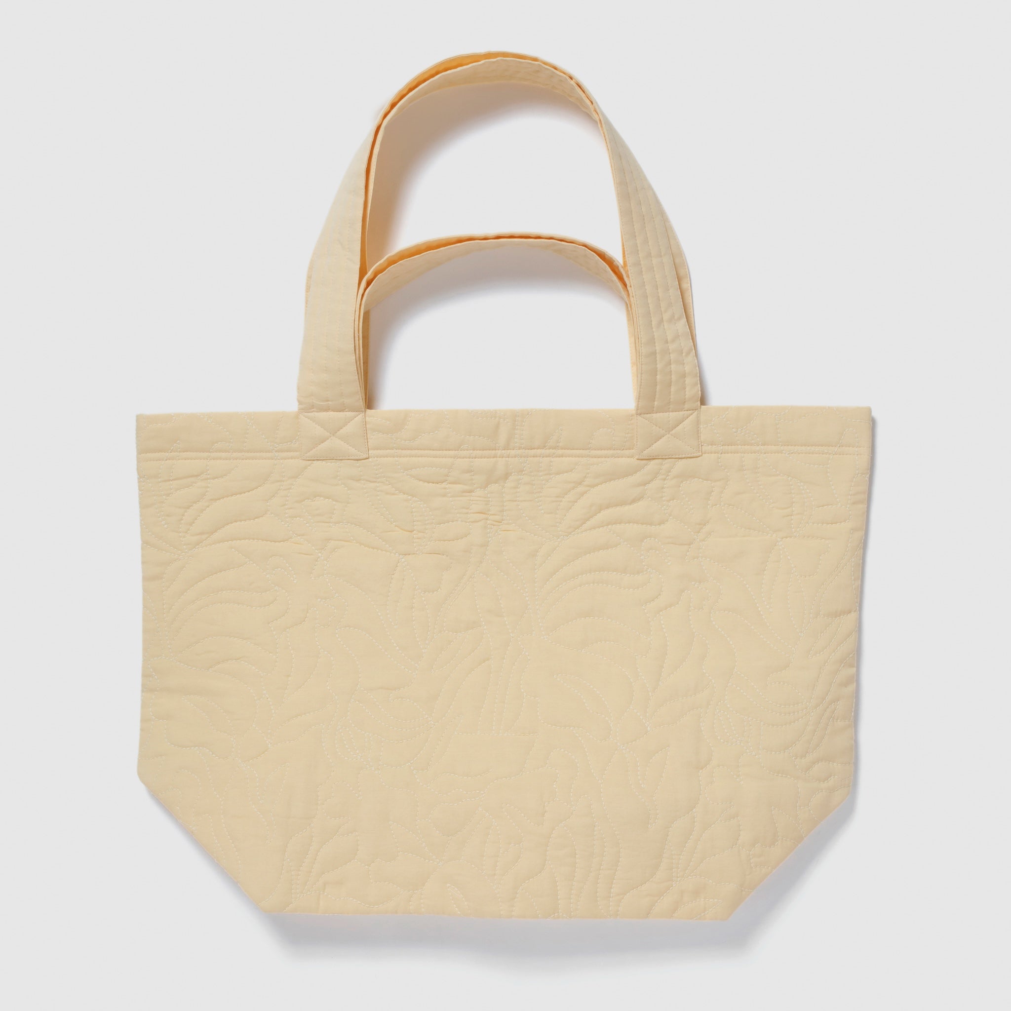Flower wave embroidery big tote bag