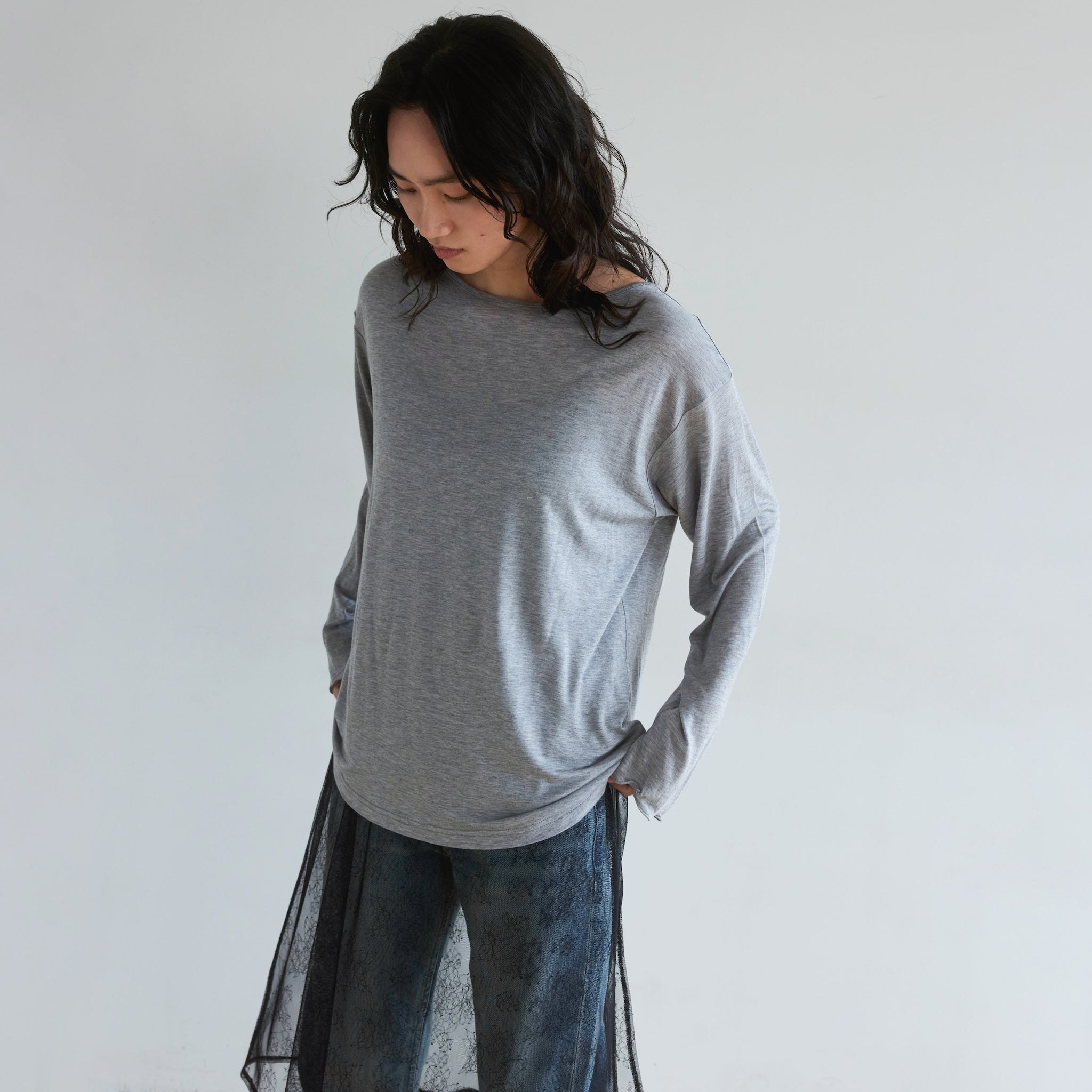 Backリボンシアーカットソー
