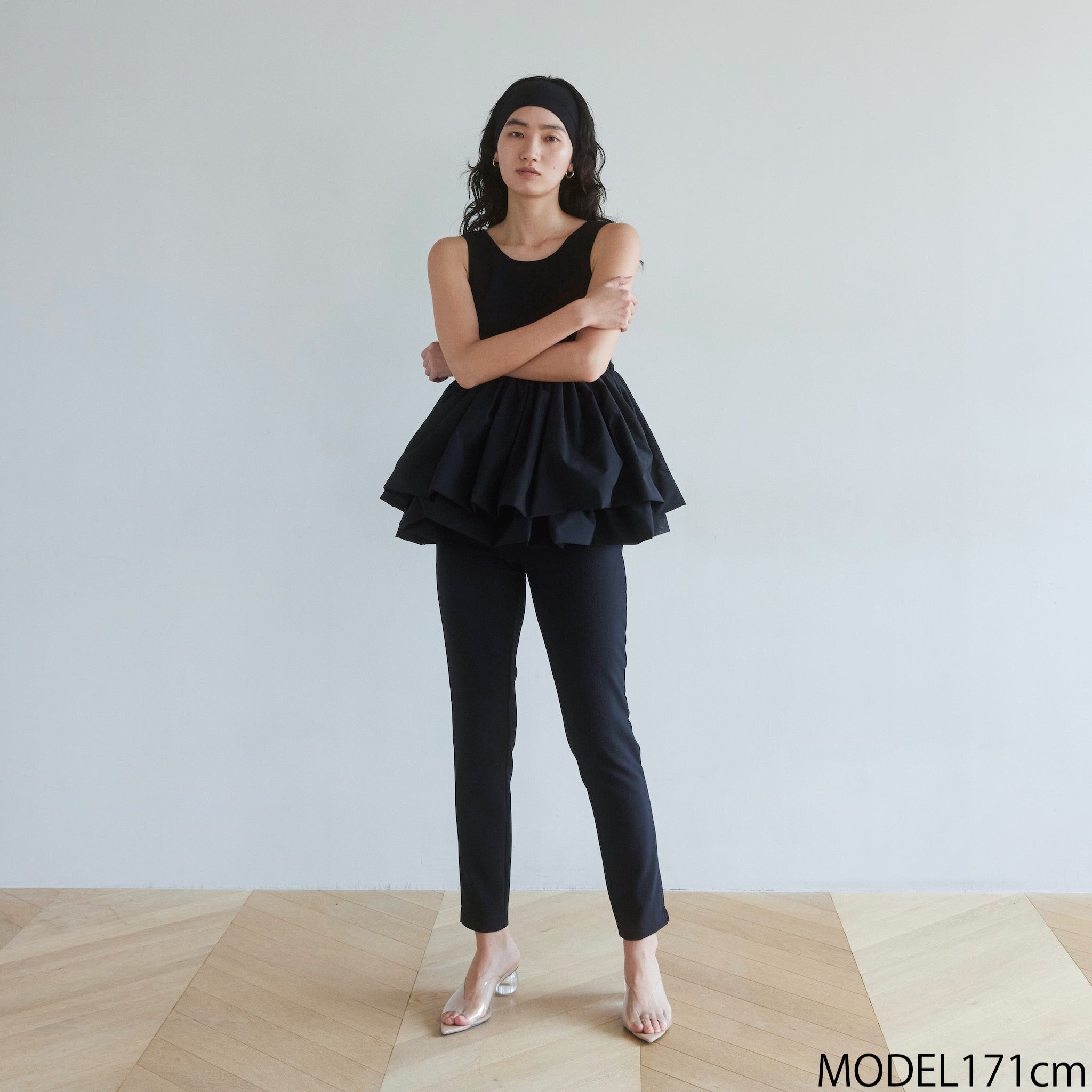 Knit Docking Balloon Sleeveless Top