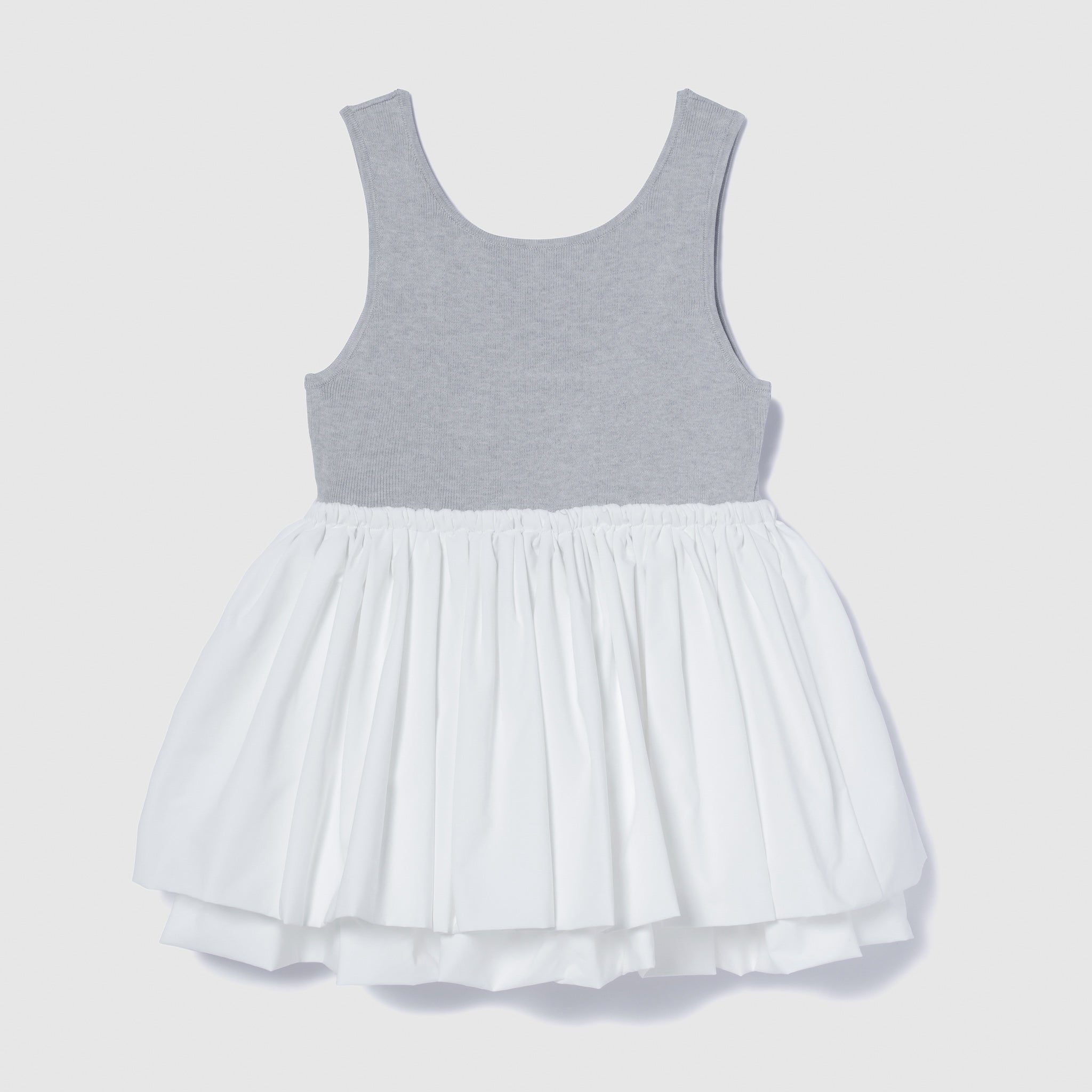 Knit Docking Balloon Sleeveless Top