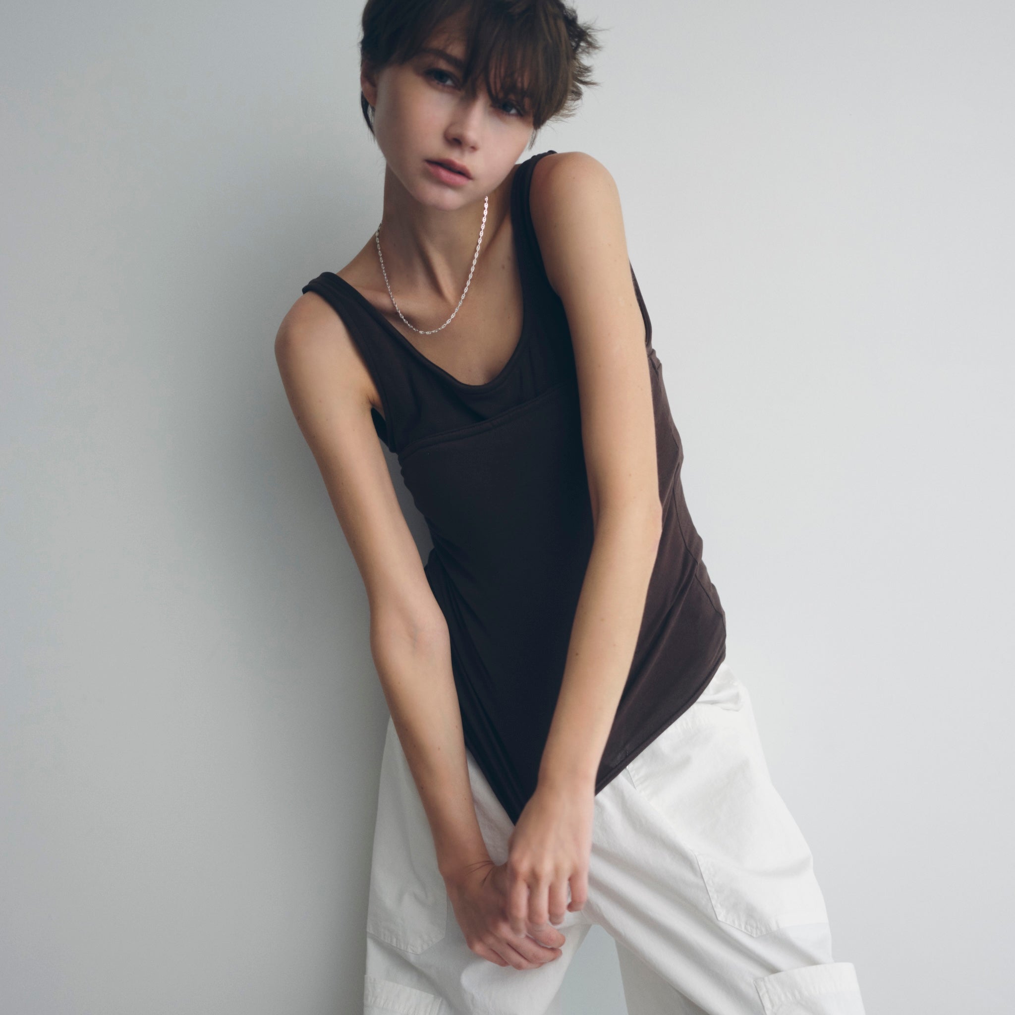 パッドinスムースタッチバックオープンタンク