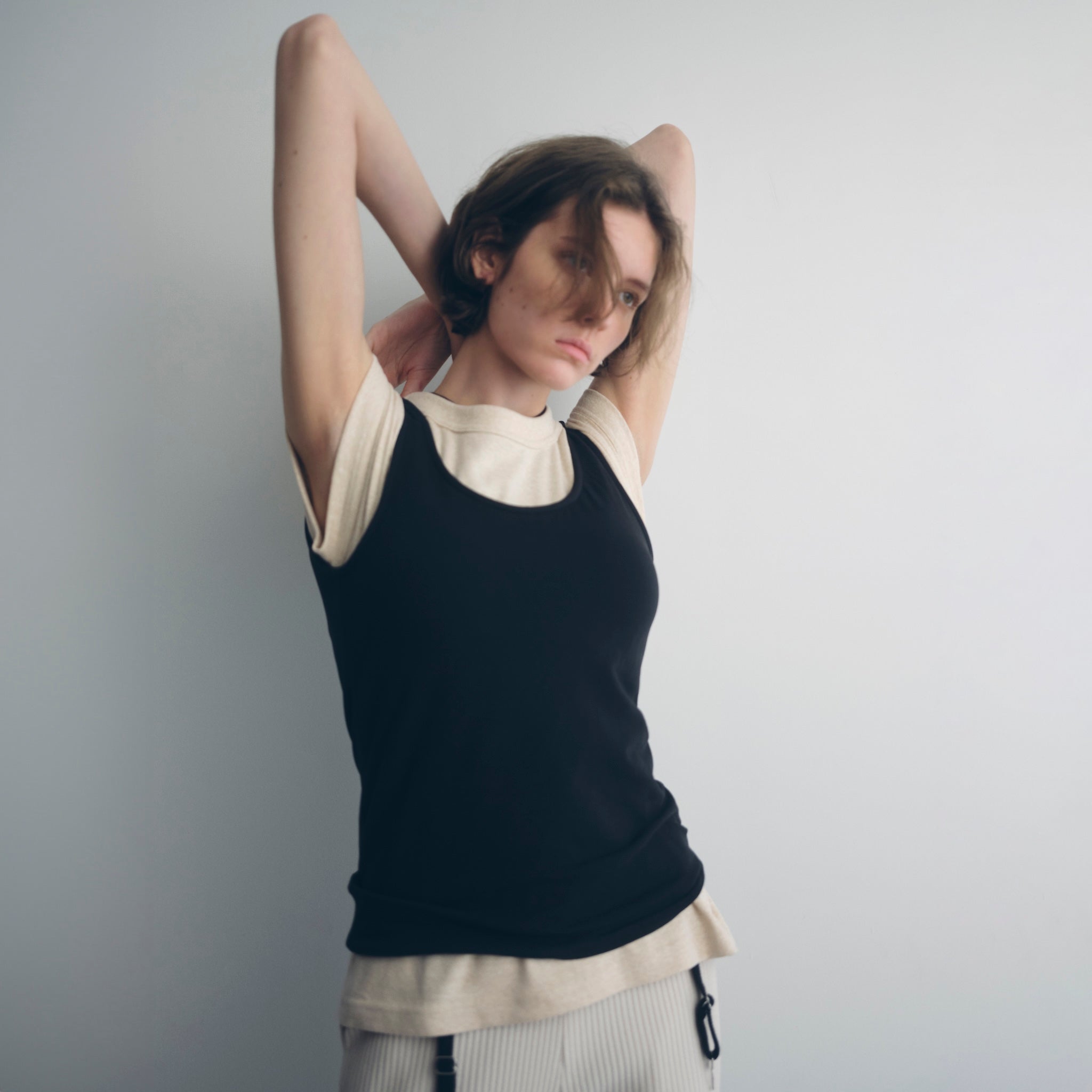 パッドinスムースタッチバックオープンタンク