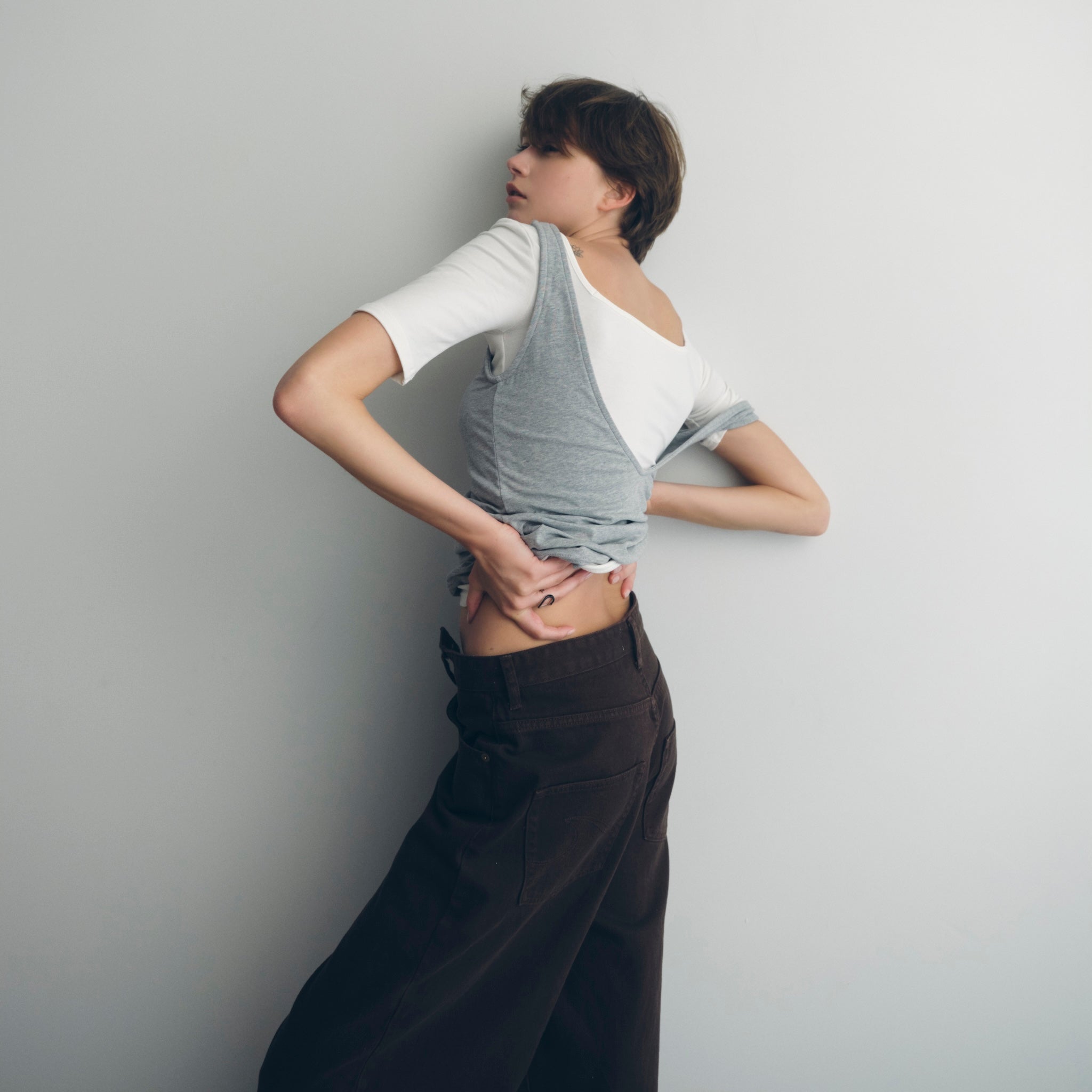 パッドinスムースタッチバックオープンタンク