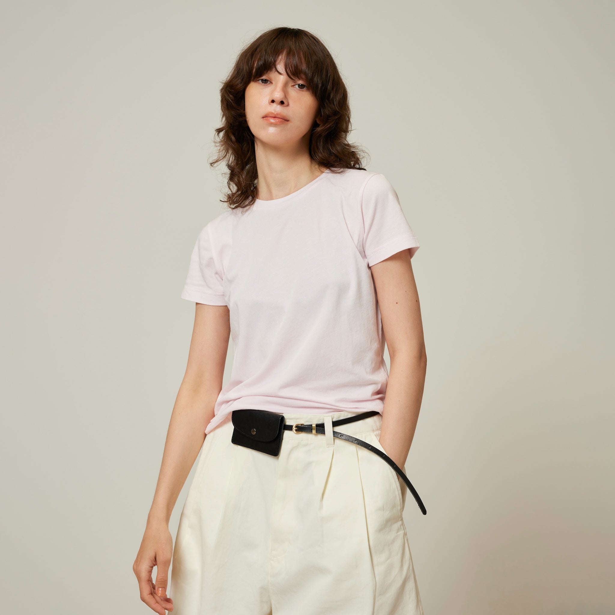 Stretch light cotton T-shirt