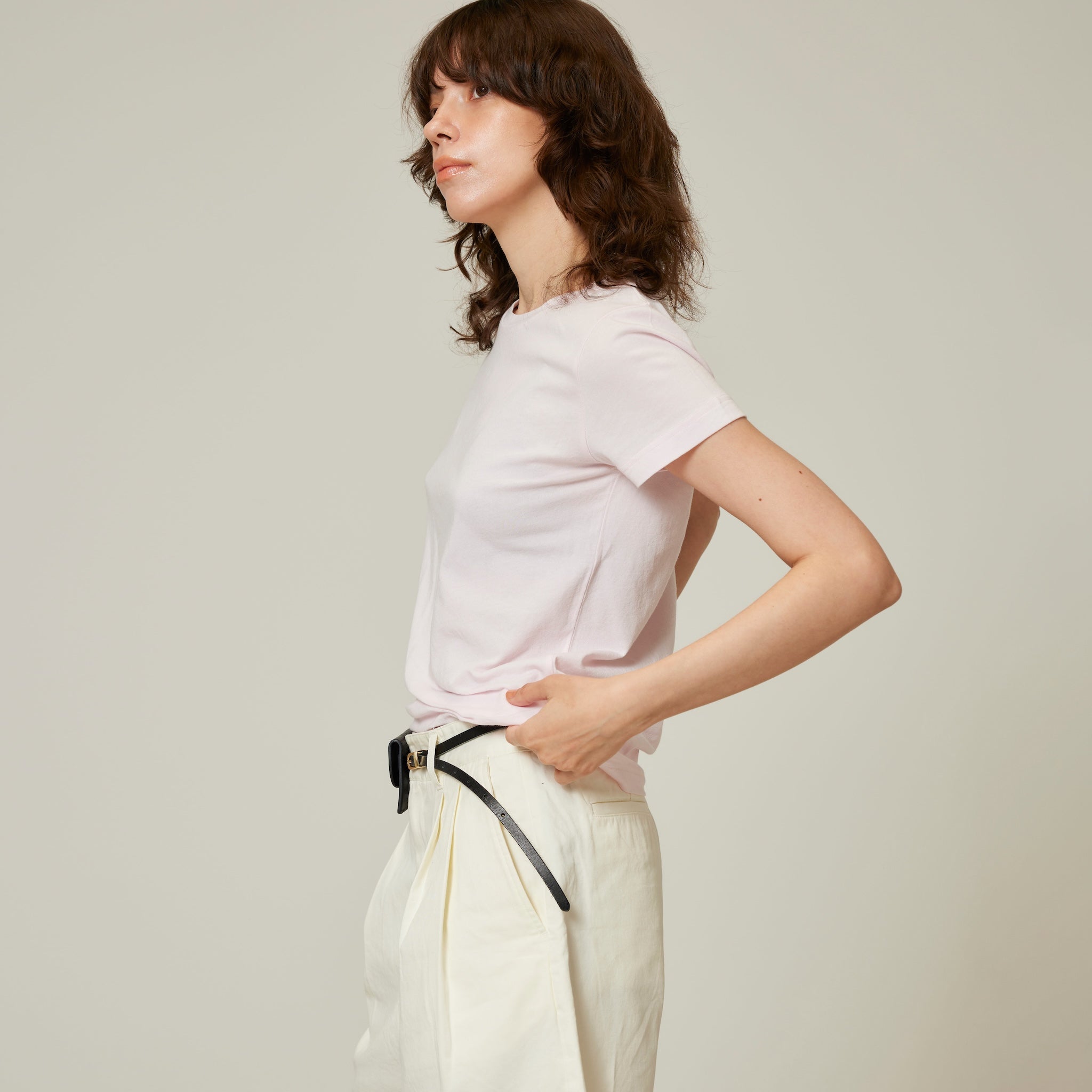 Stretch light cotton T-shirt