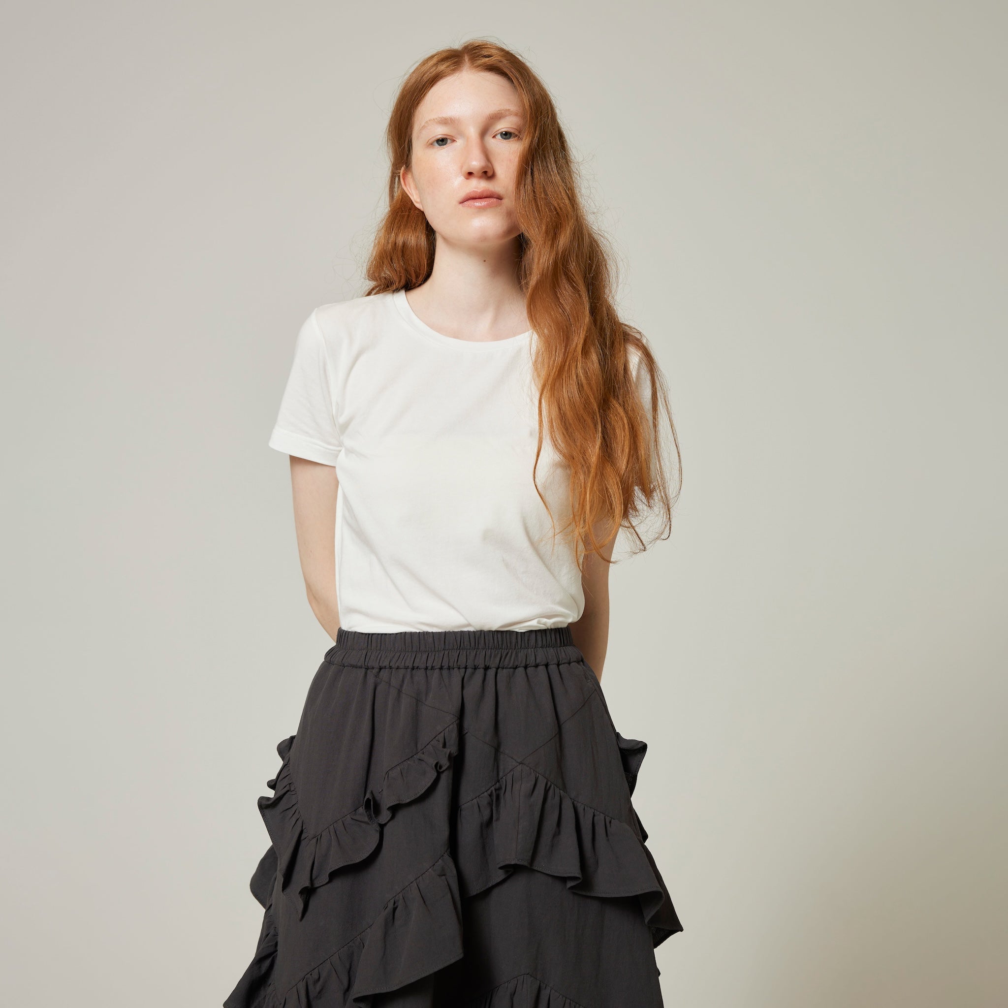Stretch light cotton T-shirt
