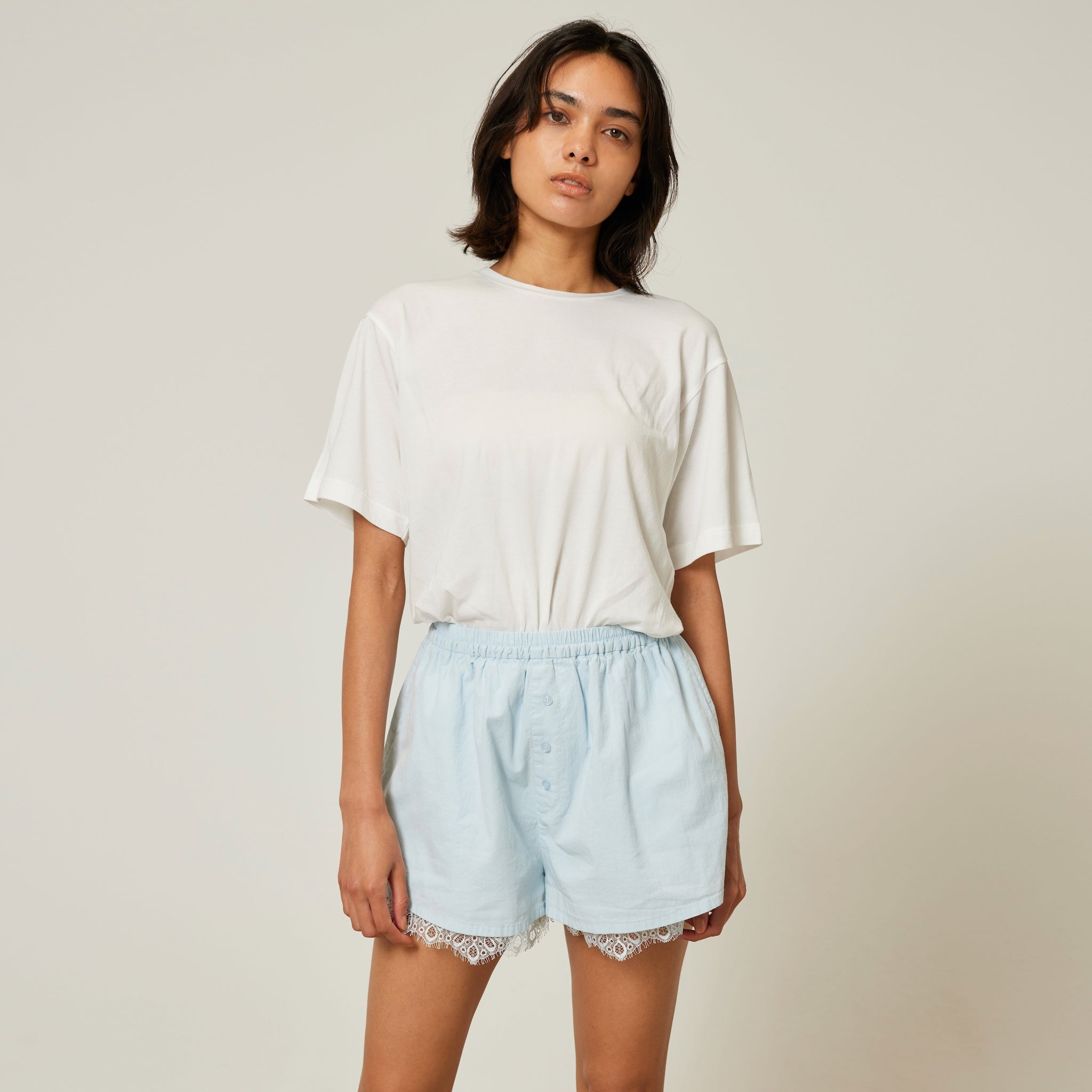 Stretch light cotton T-shirt