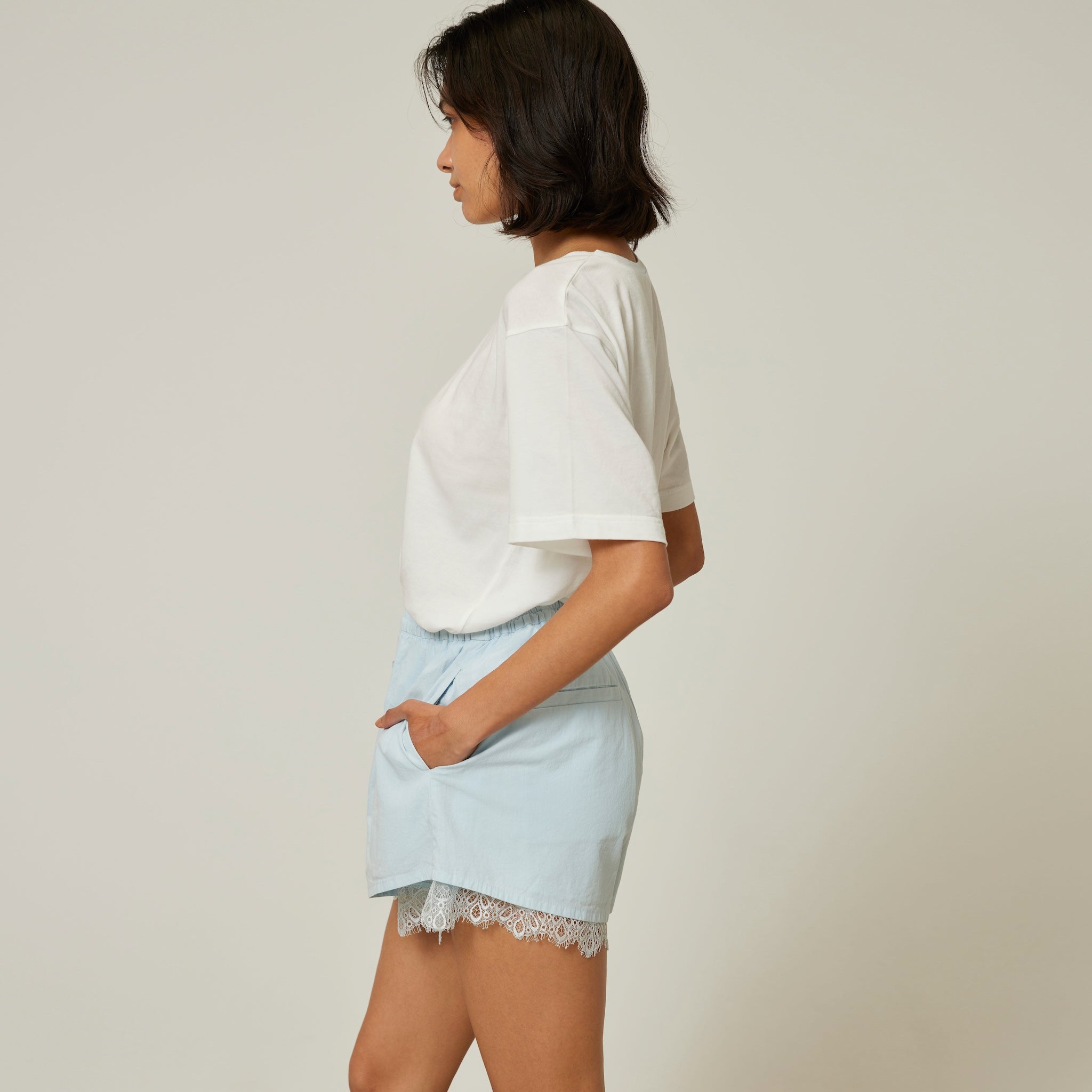 Stretch light cotton T-shirt
