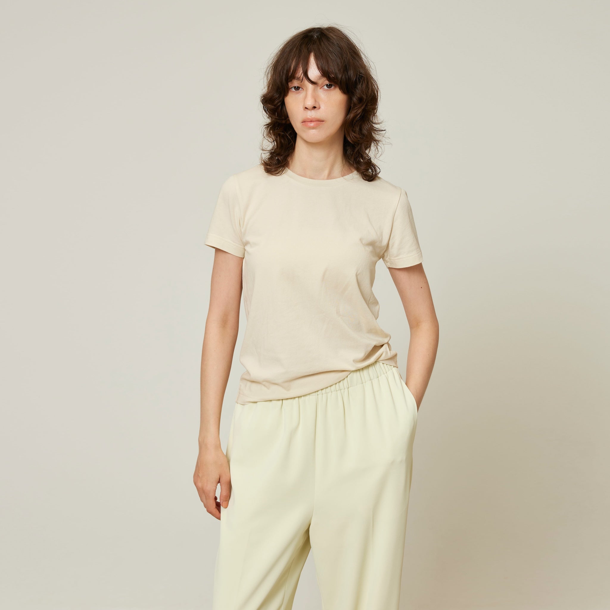 Stretch light cotton T-shirt
