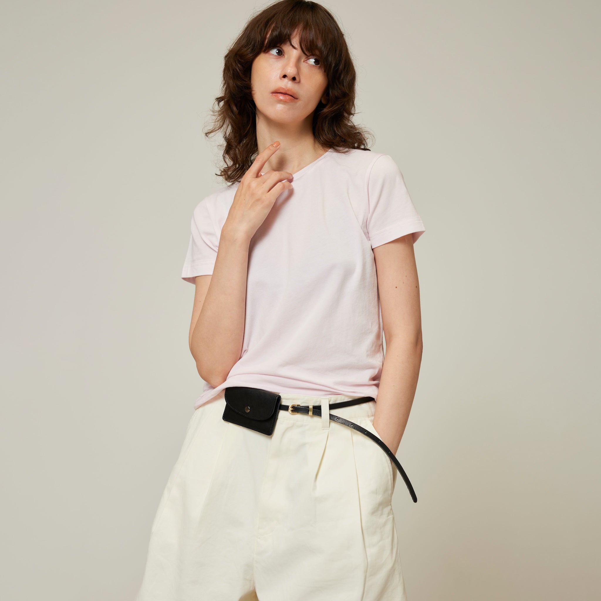 Stretch light cotton T-shirt