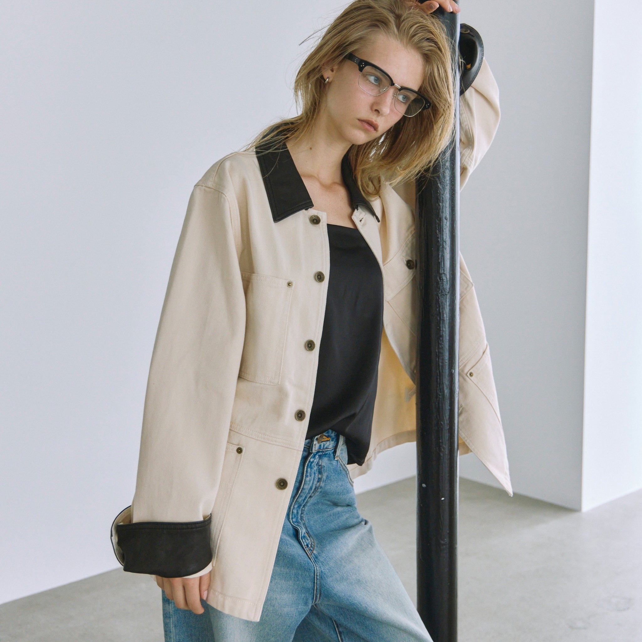 ECO Leather collarカバーオール