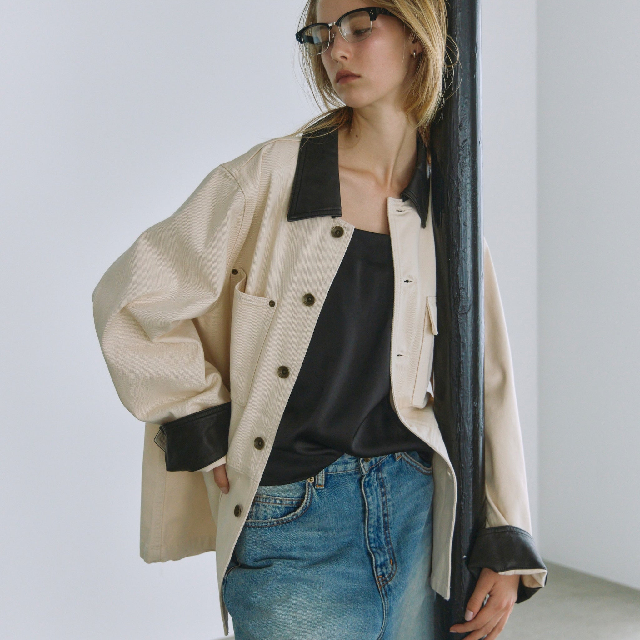 ECO Leather collarカバーオール