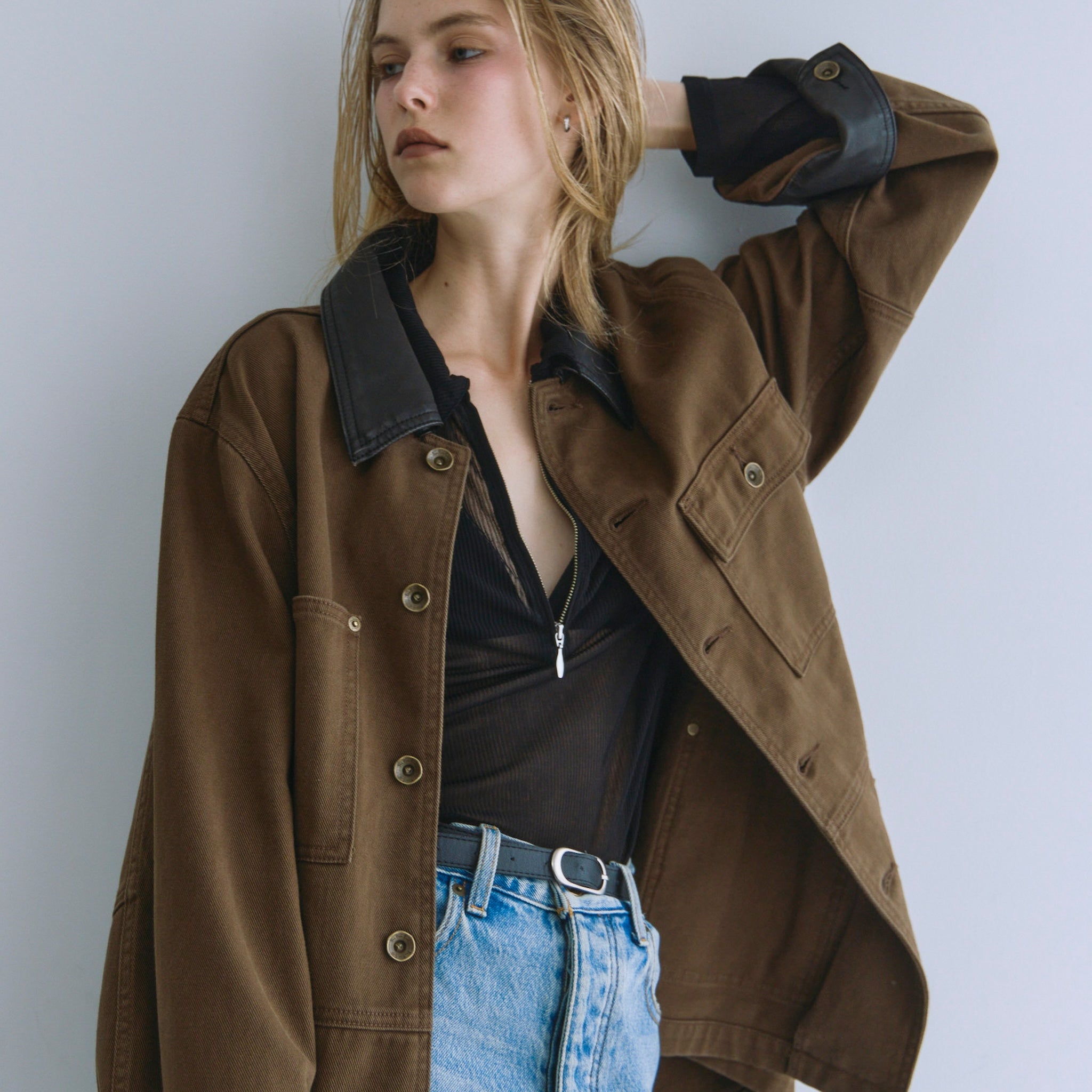 ECO Leather collarカバーオール