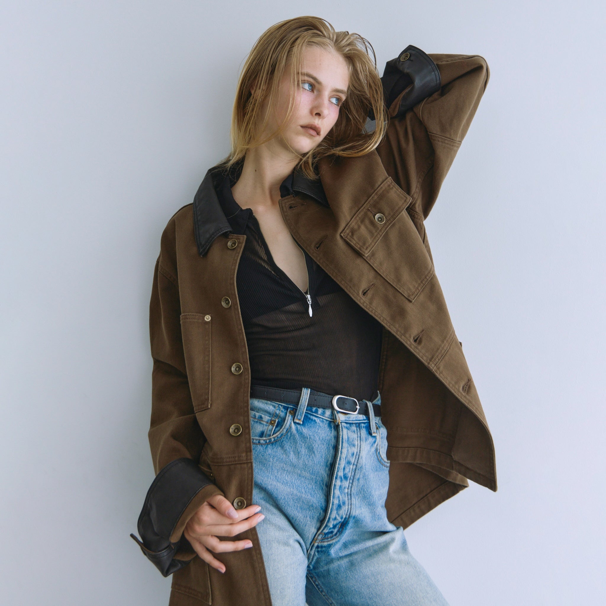 ECO Leather collarカバーオール