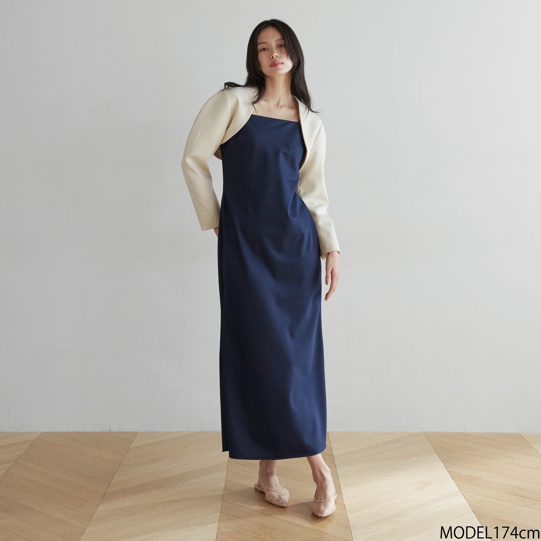 Short bolero Layered vest set