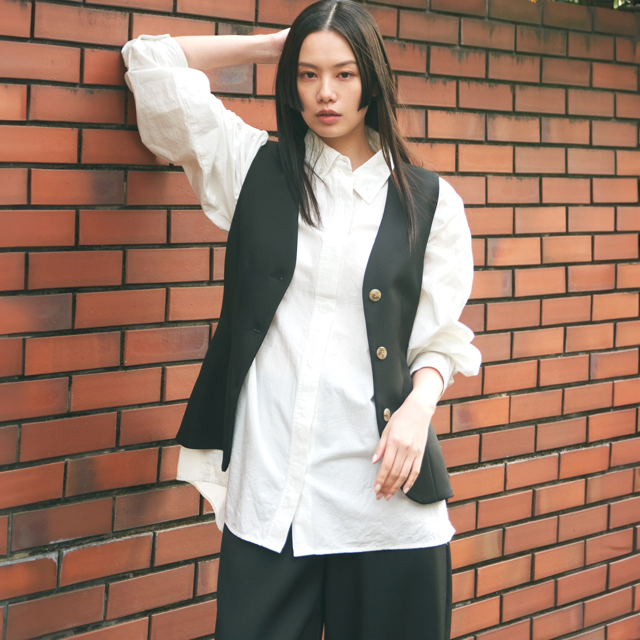 Short bolero Layered vest set