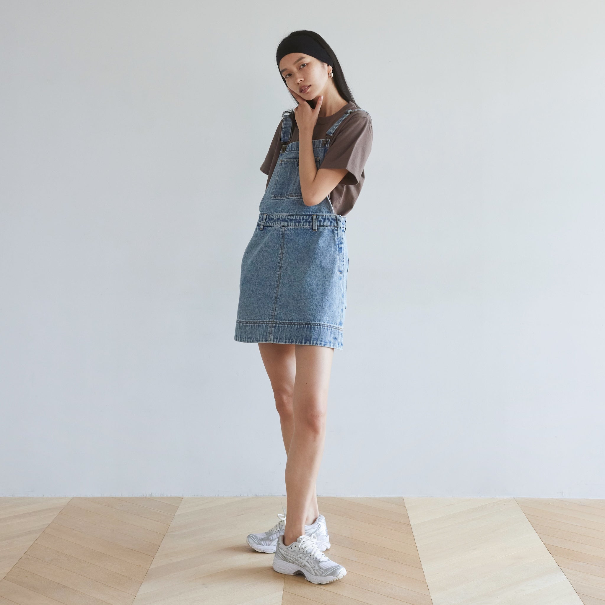 ハイウエストサロペットminiスカート