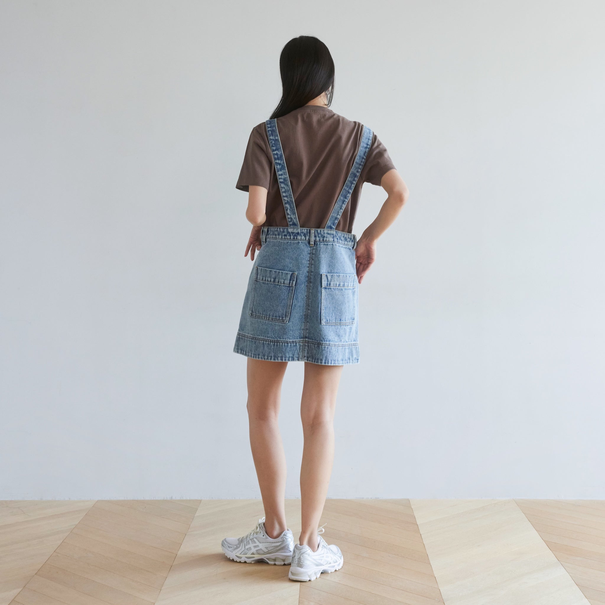 ハイウエストサロペットminiスカート