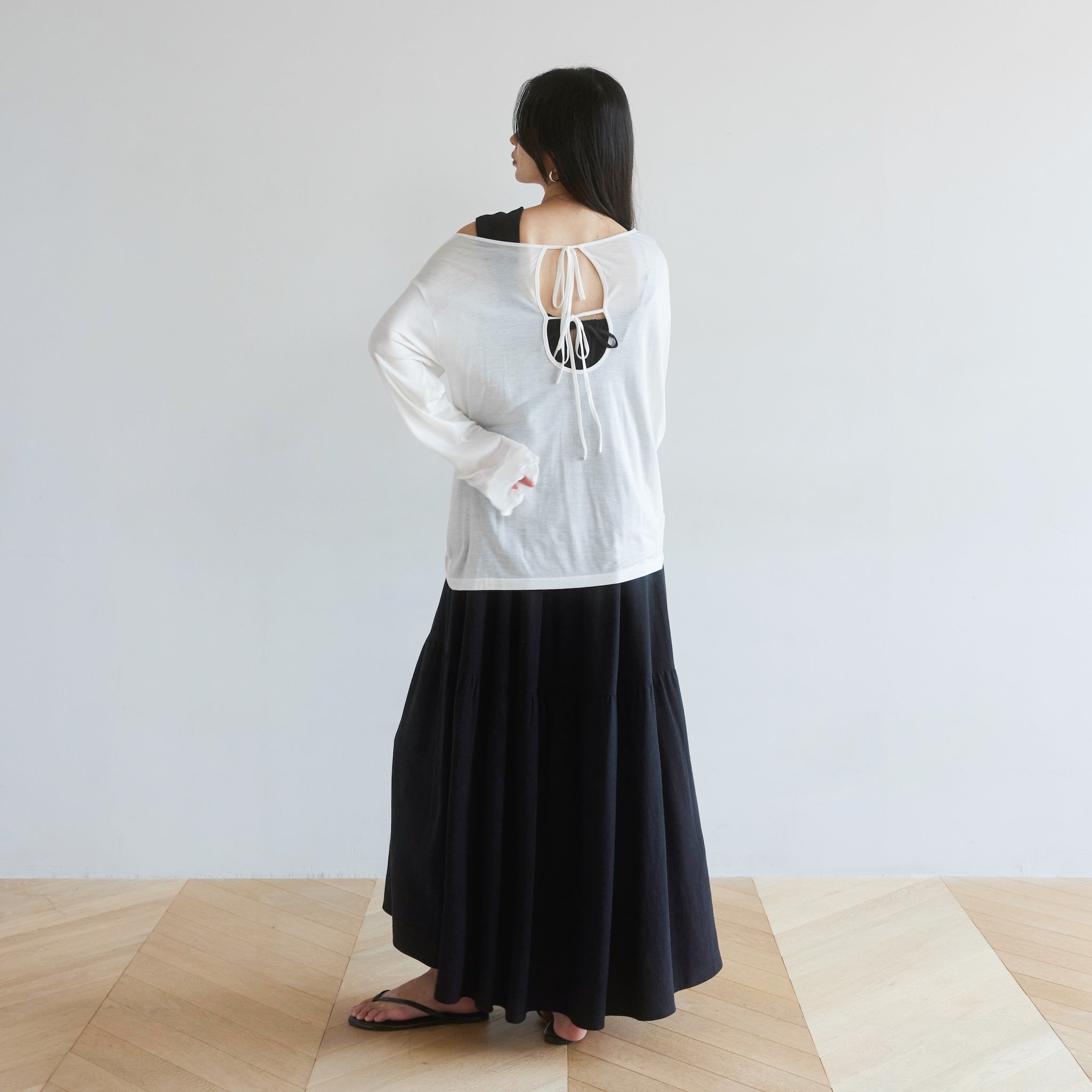 フレンチ2wayショルダーティアードドレス