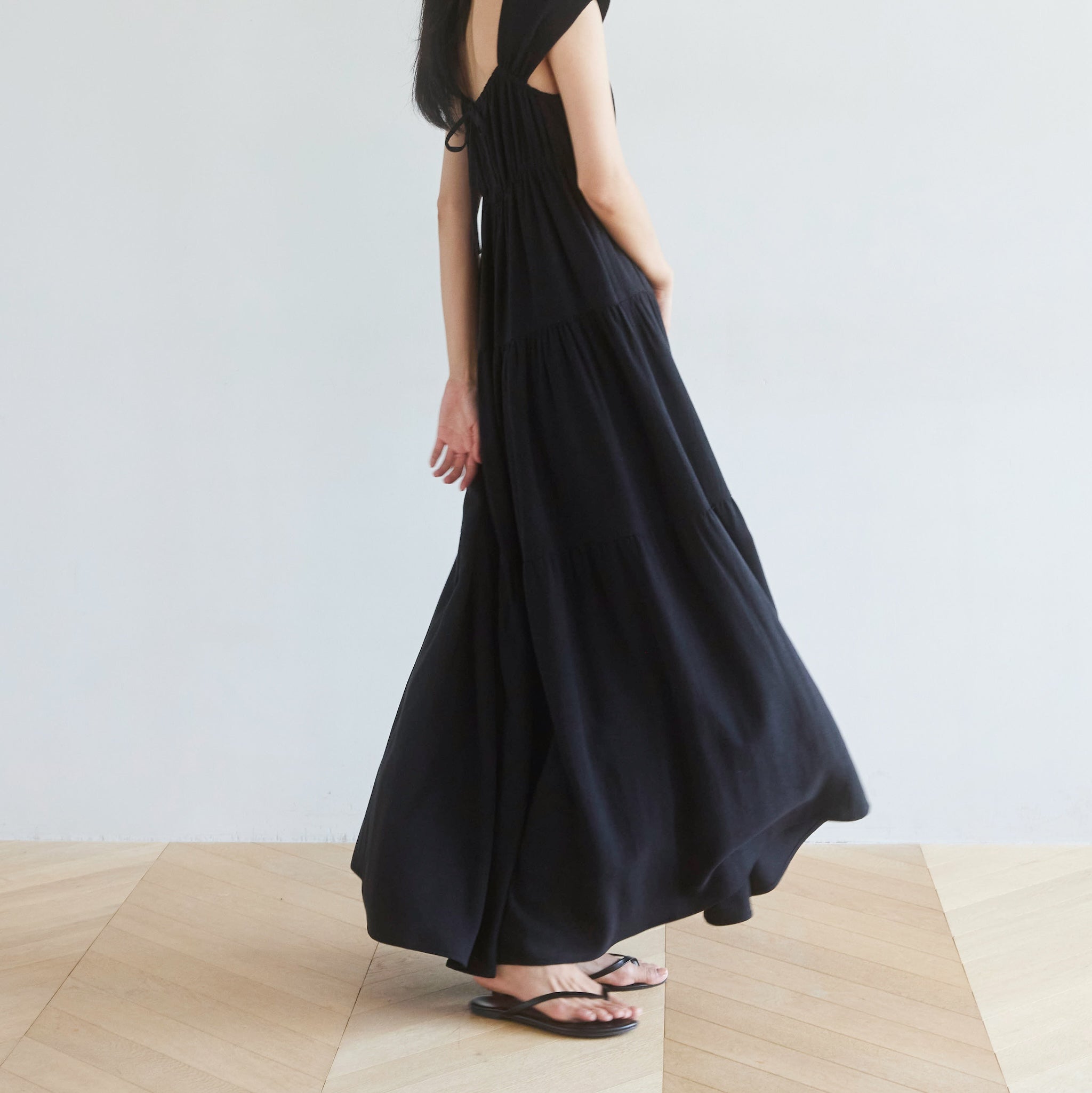 フレンチ2wayショルダーティアードドレス