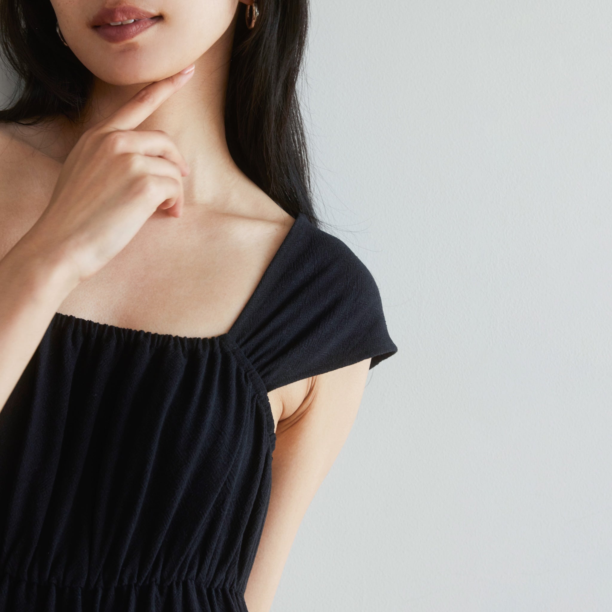 フレンチ2wayショルダーティアードドレス