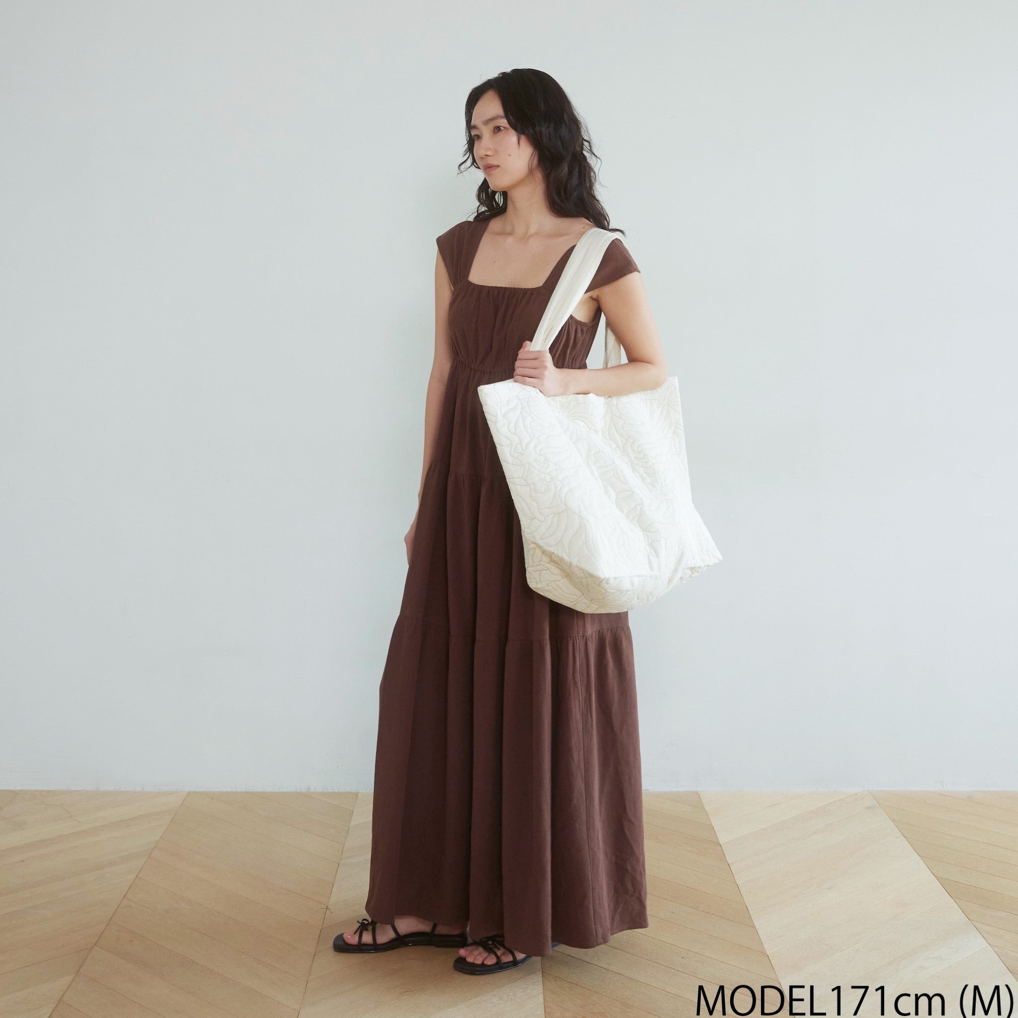 フレンチ2wayショルダーティアードドレス