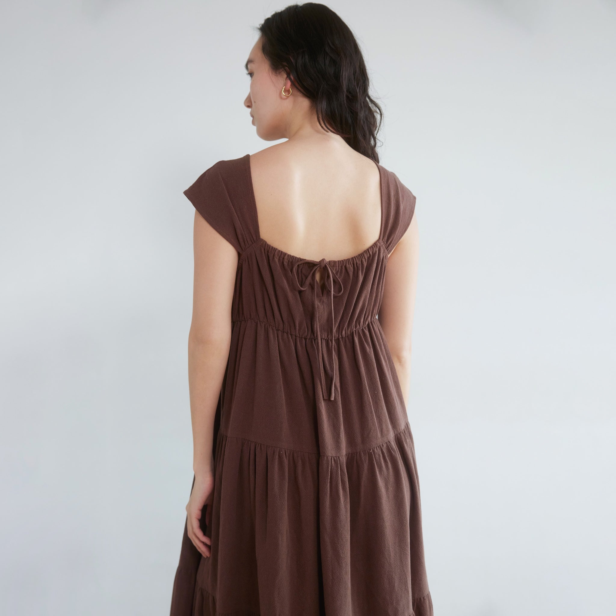 フレンチ2wayショルダーティアードドレス