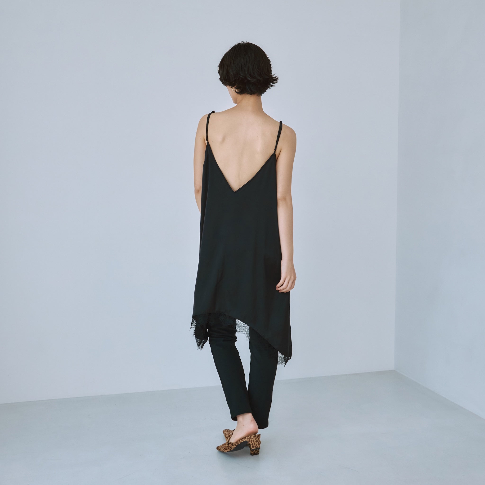Eye Lash Satin Layered Dress