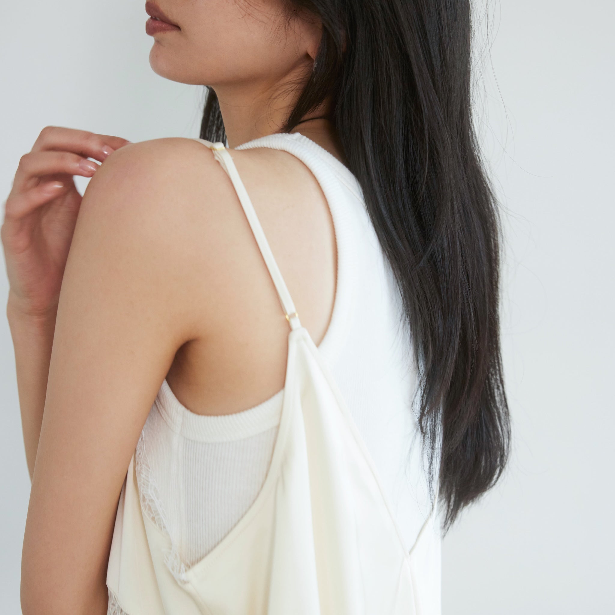 Eye Lash Satin Layered Dress